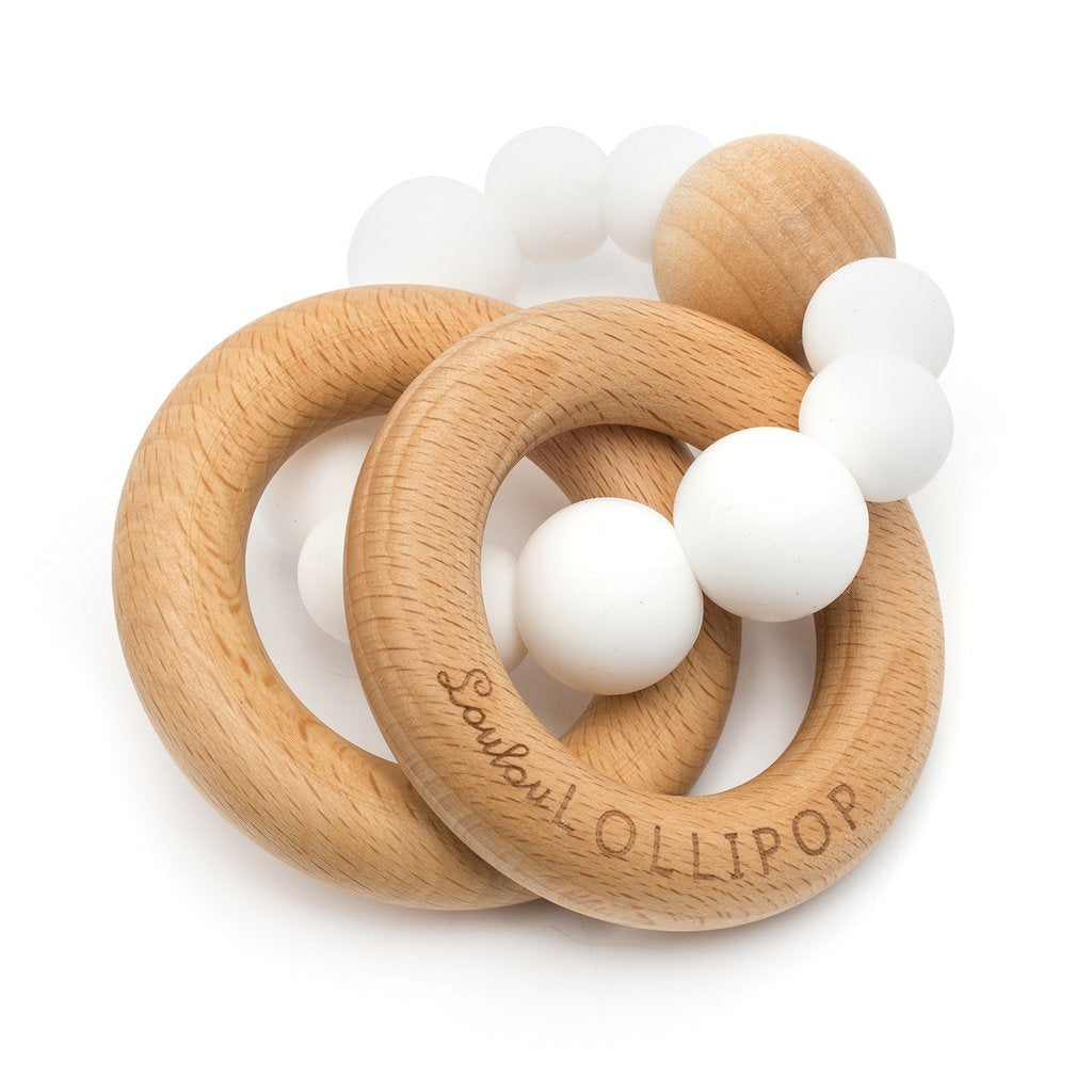 Bubble Silicone Teether White