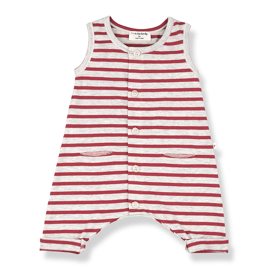 One More in the Family sleeveless romper at Bonjour Baby Baskets - Best Baby Gifts