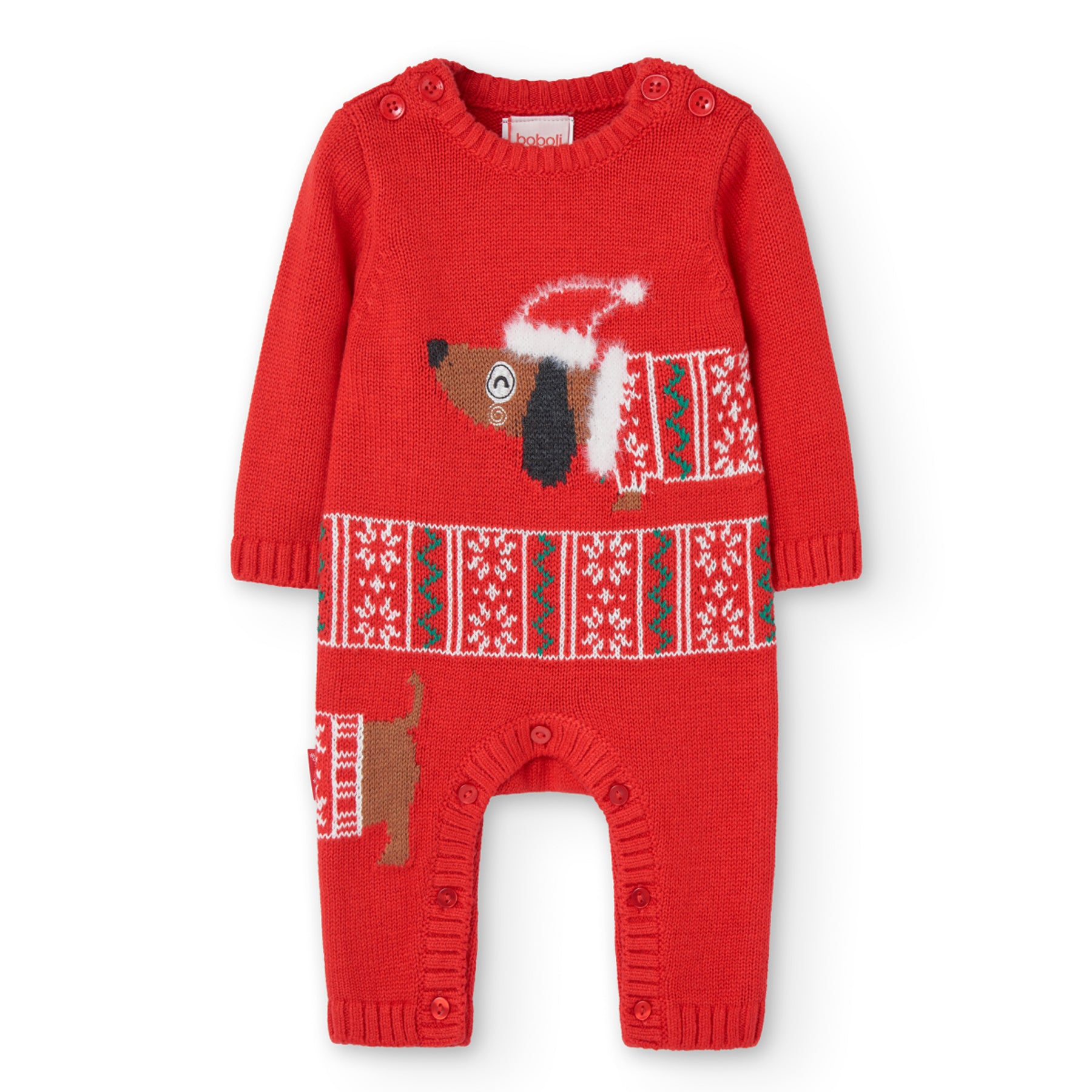 Adorable Christmas "Ugly" Sweater Romper for Baby's First Holidays at Bonjour Baby Baskets