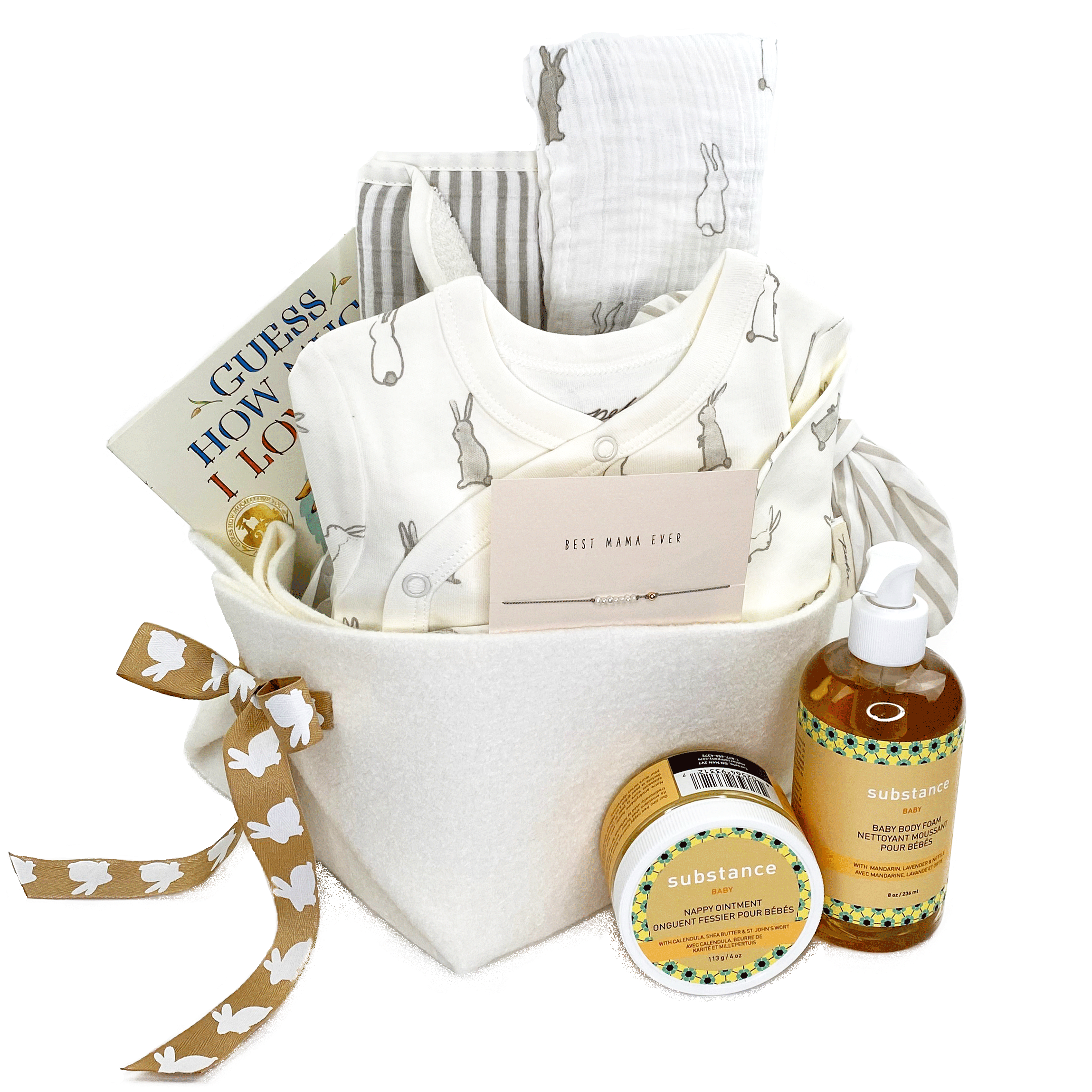 Bunny Loves You Baby Gift Basket