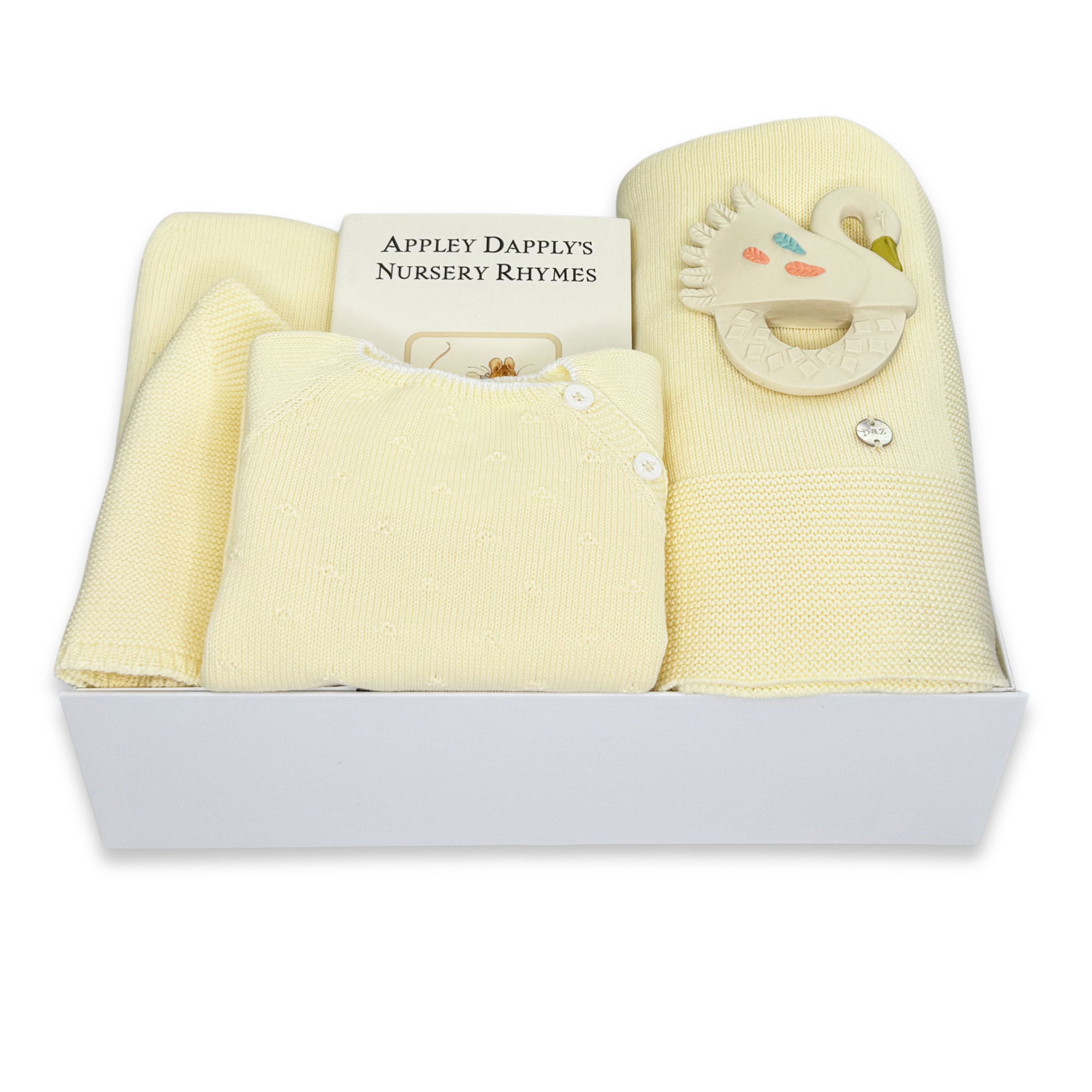 Premium Baby Gift Box in Yellow by Paz Rodriguez at Bonjour Baby Baskets