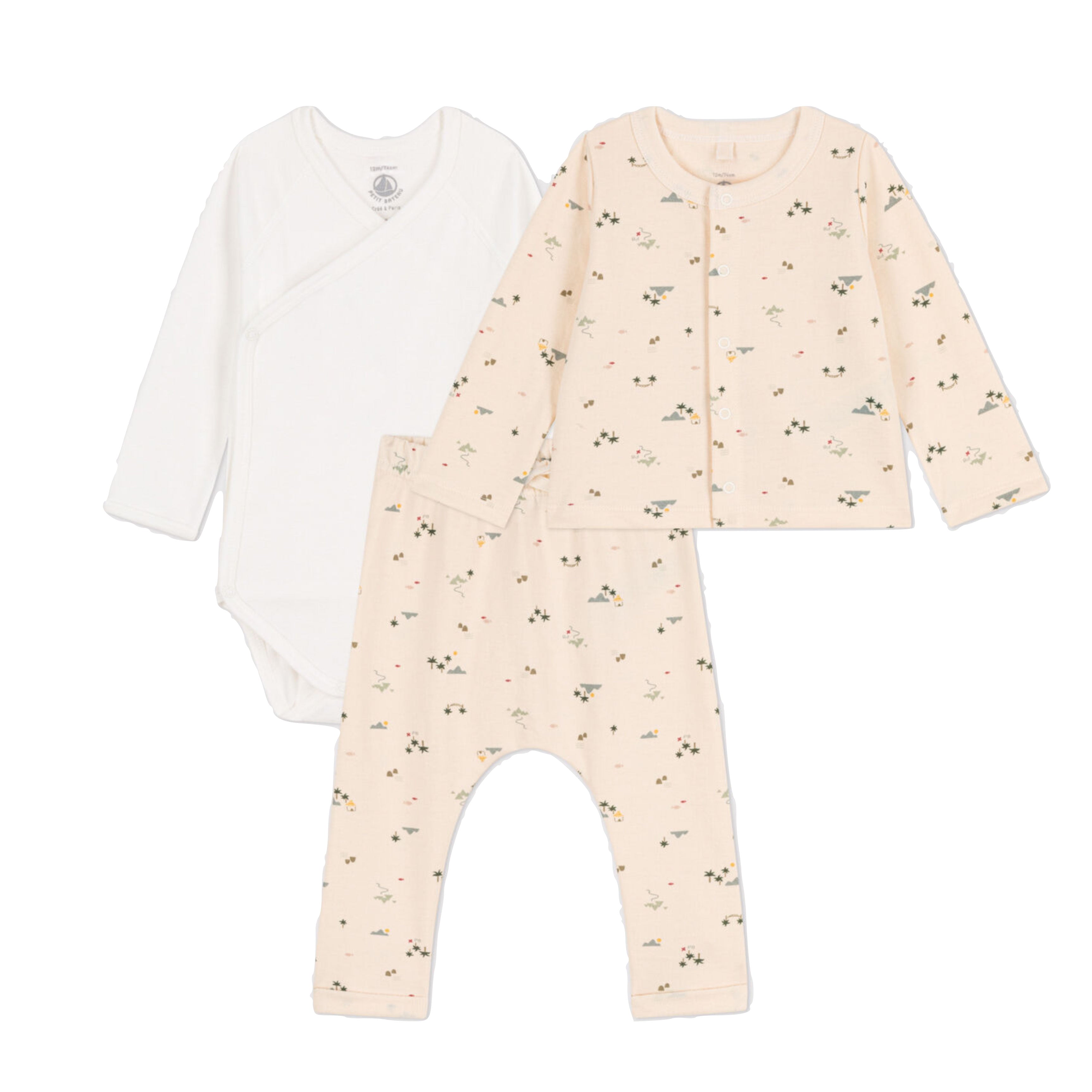 Luxury 3 Piece Organic Cotton Baby Gift At Bonjour Baby Baskets