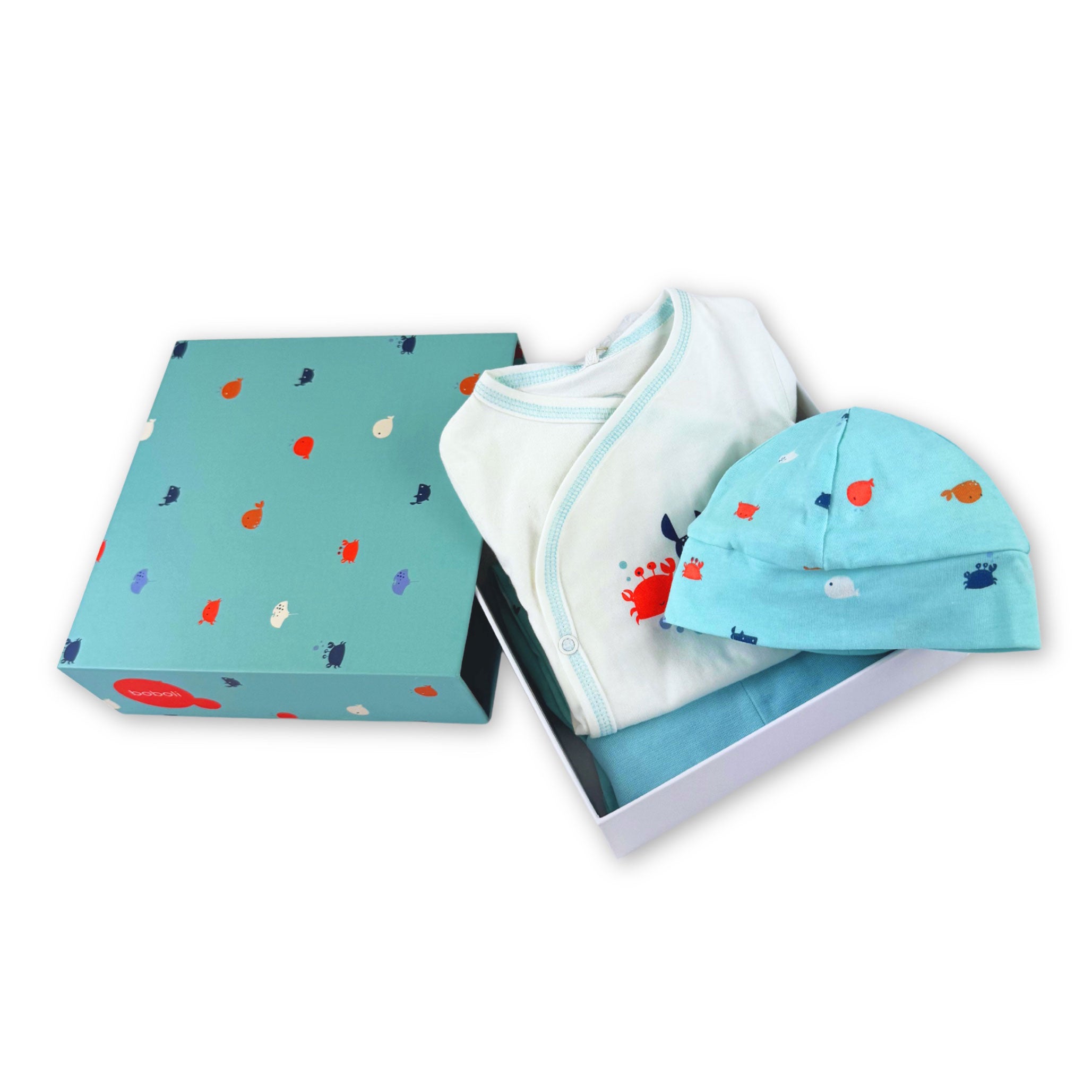 Adorable Baby Gift Set for a boy available at Bonjour Baby Baskets