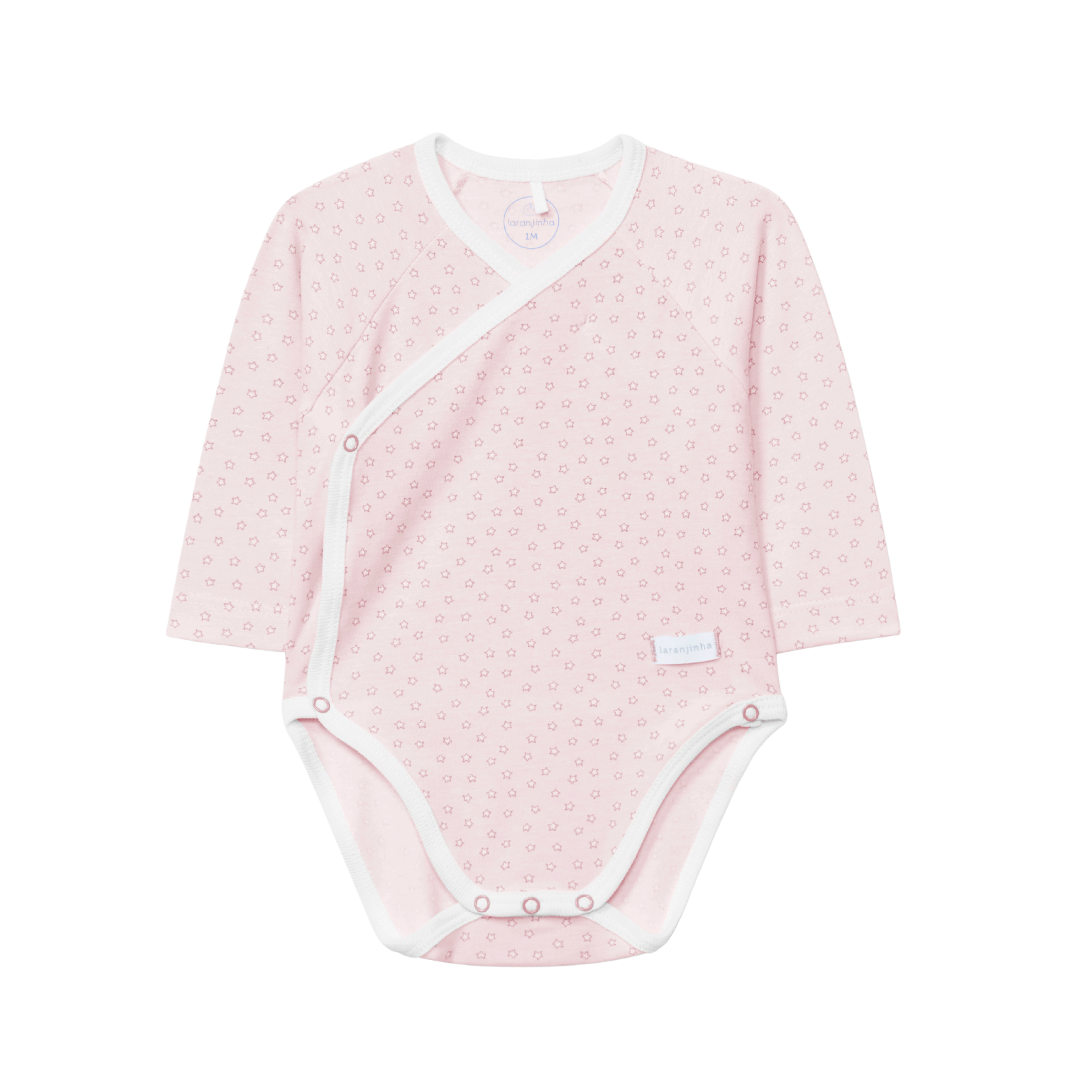 Baby Girl Kimono Onesied by Laranjinha, made in Portugal at Bonjour Baby Baskets