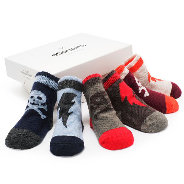 Baby Socks Super Villian Bundle  6 Pack