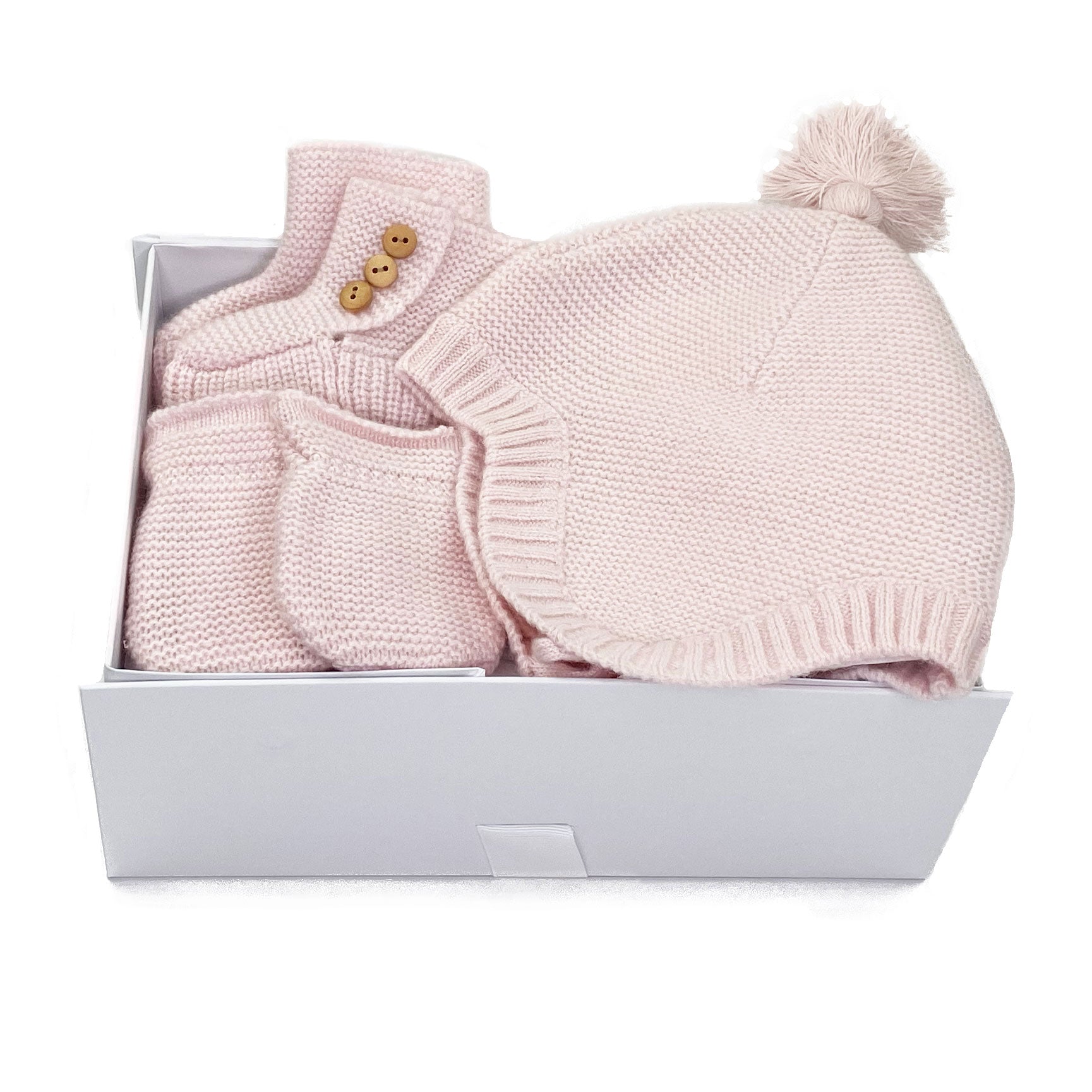 Luxury cashmere Baby Gift Set in Pink 