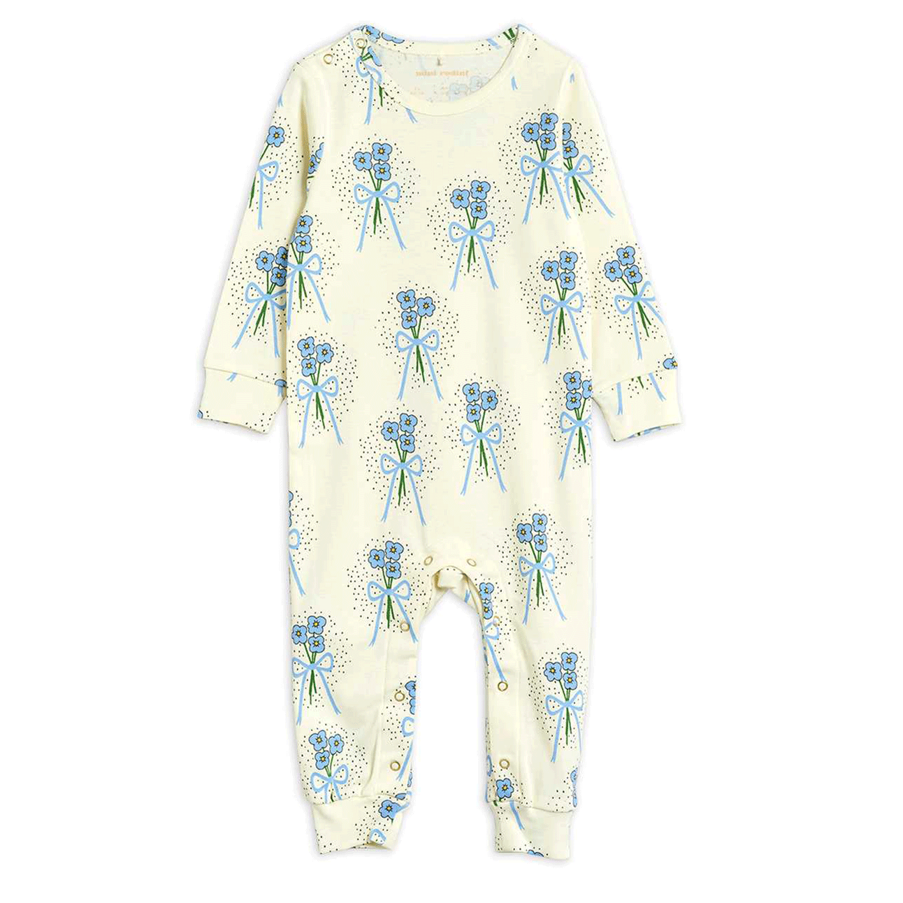 Mini Rodini Baby Romper with Winterflowers at Bonjour Baby Baskets, best baby gifts