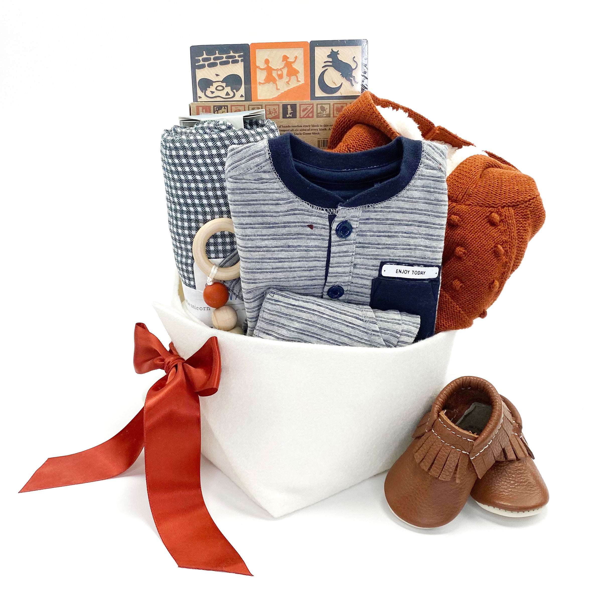 Baby Boy Gift Basket perfect for your Corporate Baby Gifts