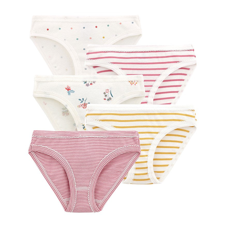 Petit Bateau Set of 5 girl's briefs