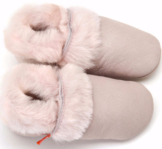 Sheepskin booties - Pink