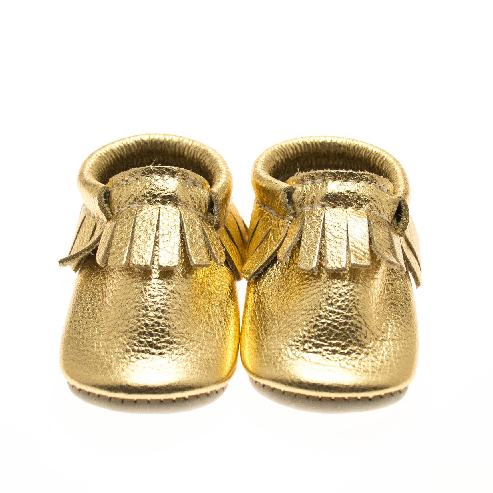 Gold Leather Baby Mocs