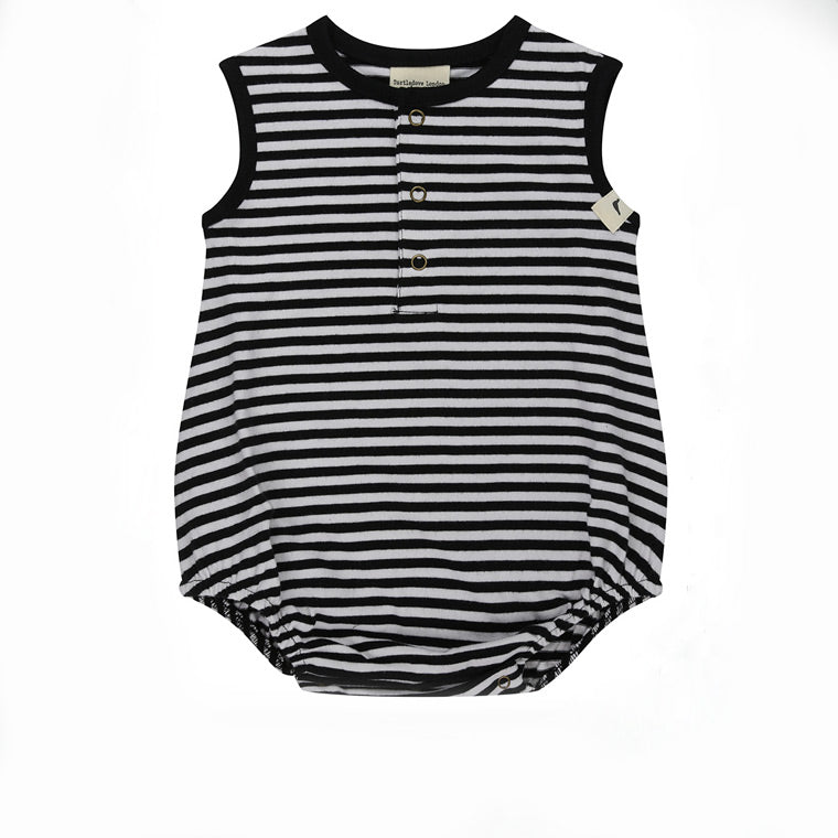 Baby Bubble Romper in Stripes at Bonjour Baby Baskets