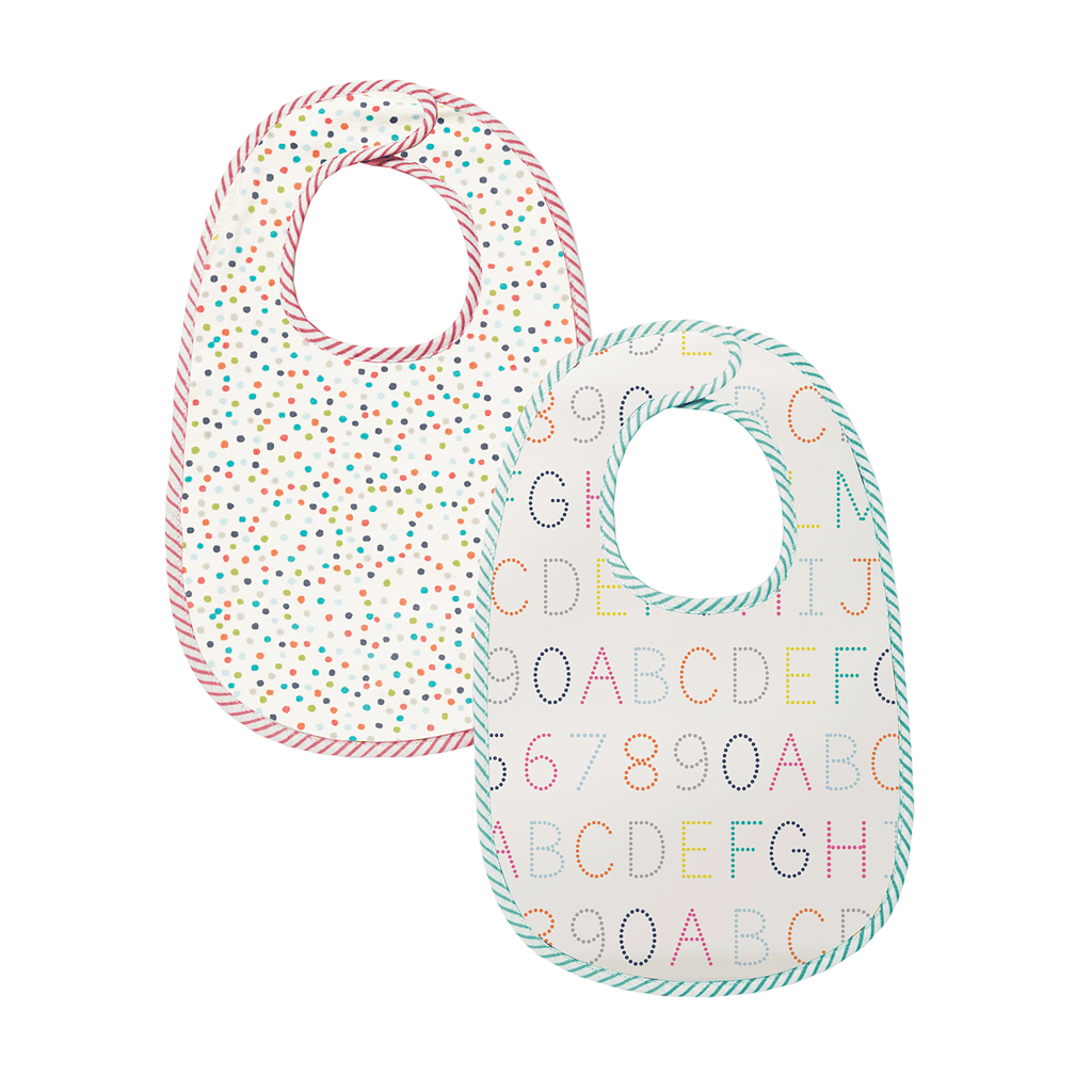 Alphabet and Multi Dots Bibs