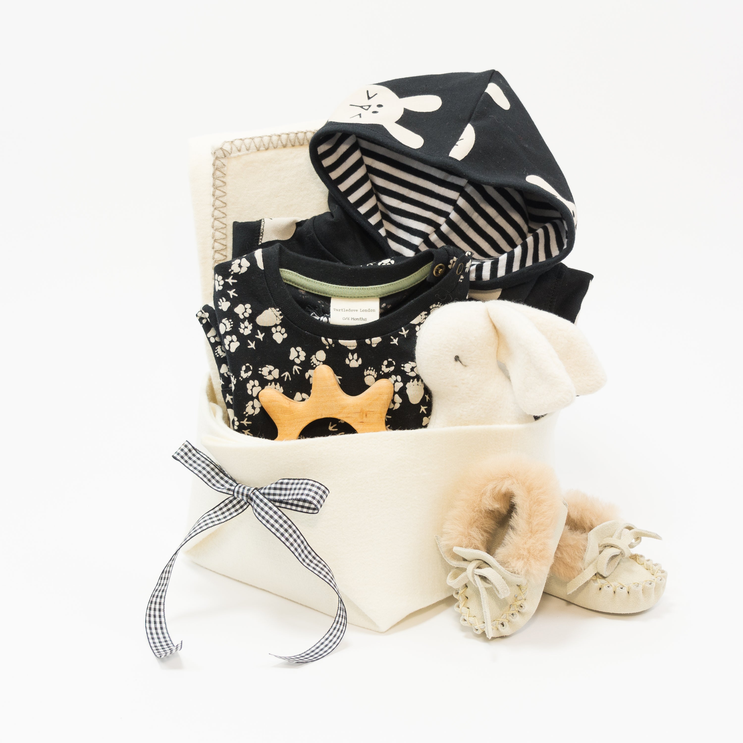 Paw Print Baby Gift Basket  - Trendy Baby Gifts at Bonjour Baby Baskets