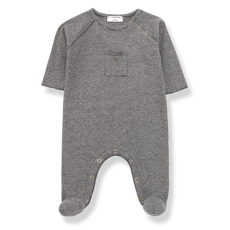 Baby Romper with fine stripes by 1+ in the Family
