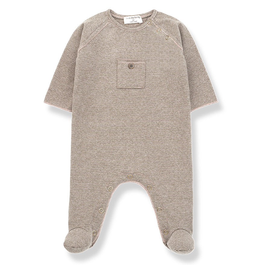 Baby Romper with fine stripes by 1+ in the Family