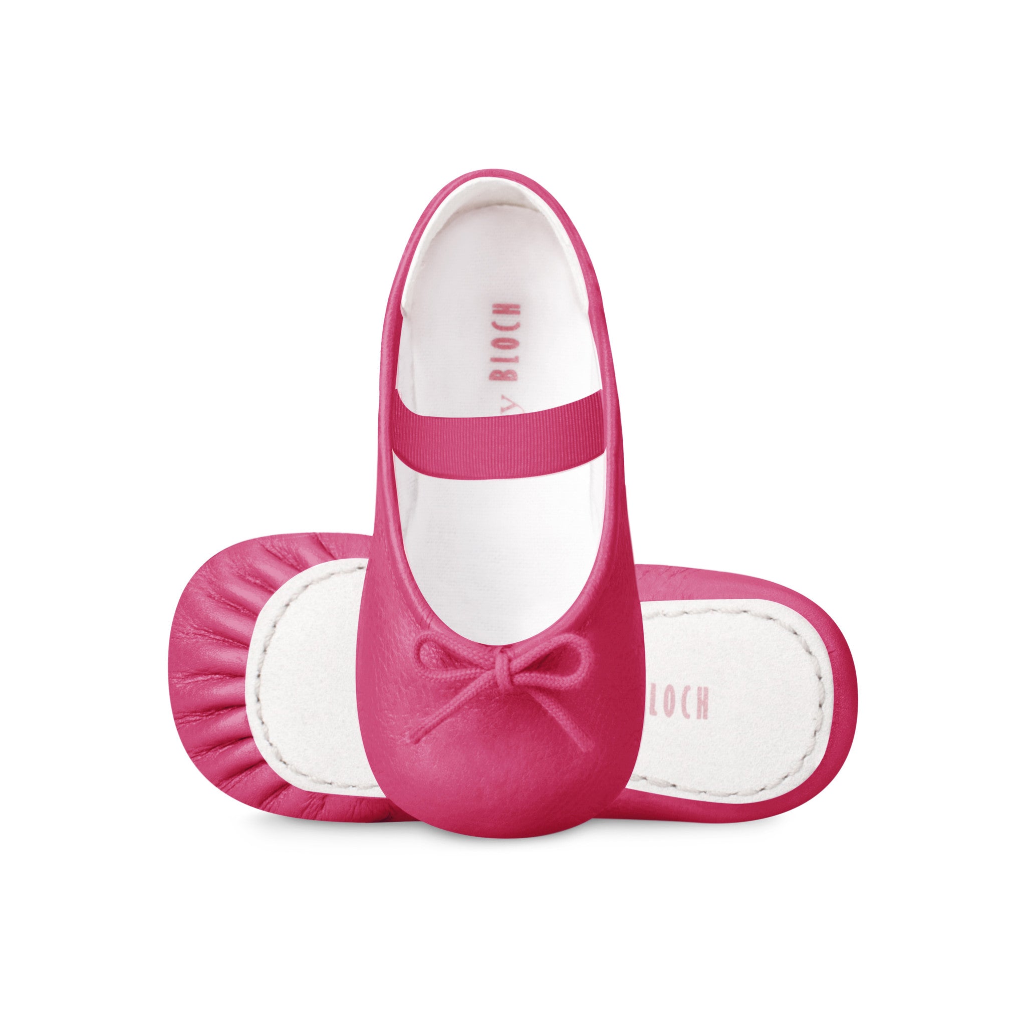 Hot pink Ballerina flats by Bloch at Bonjour Baby Baskets