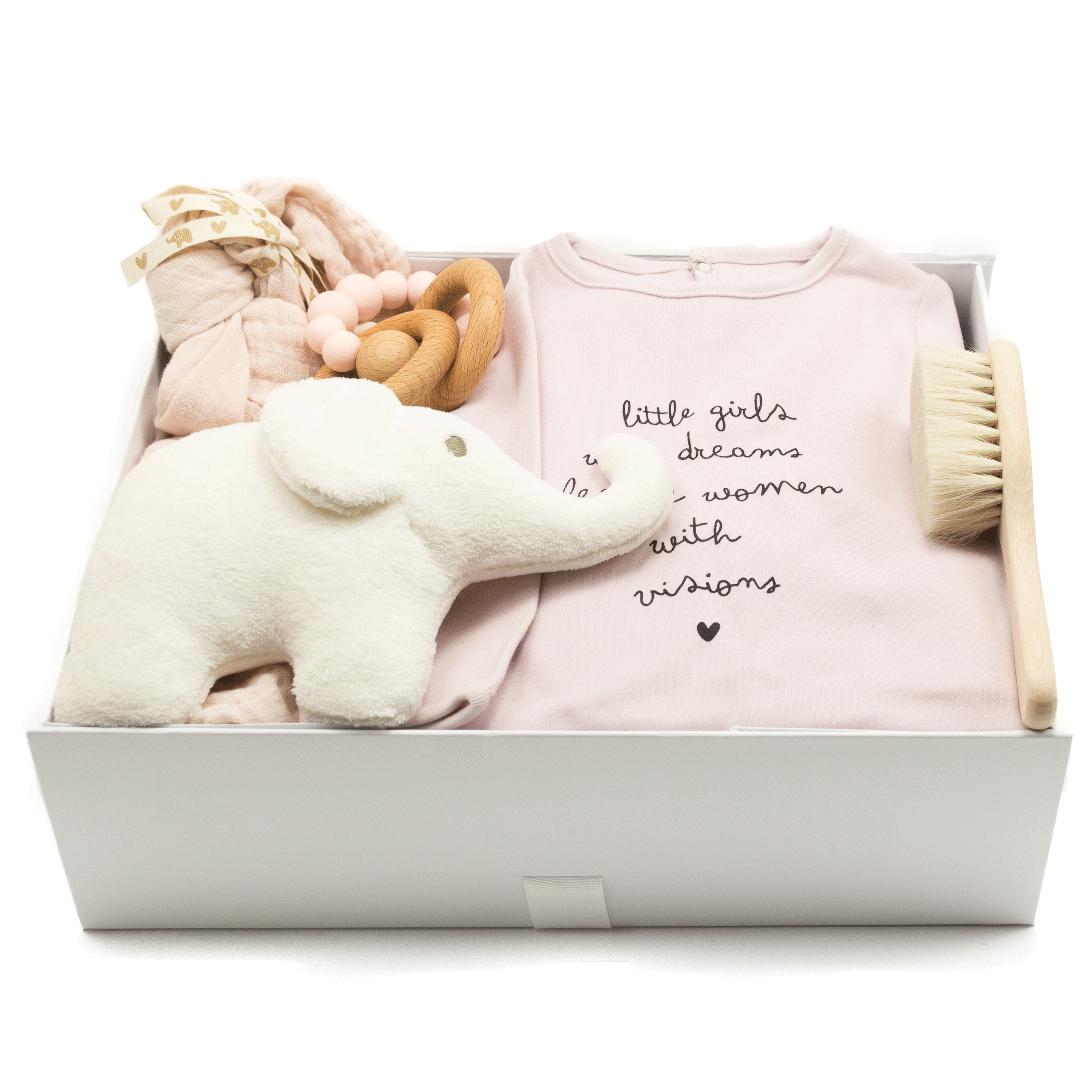Baby Girl Gift Box featuring organic products, perfect for your Corporate Baby Gifts 