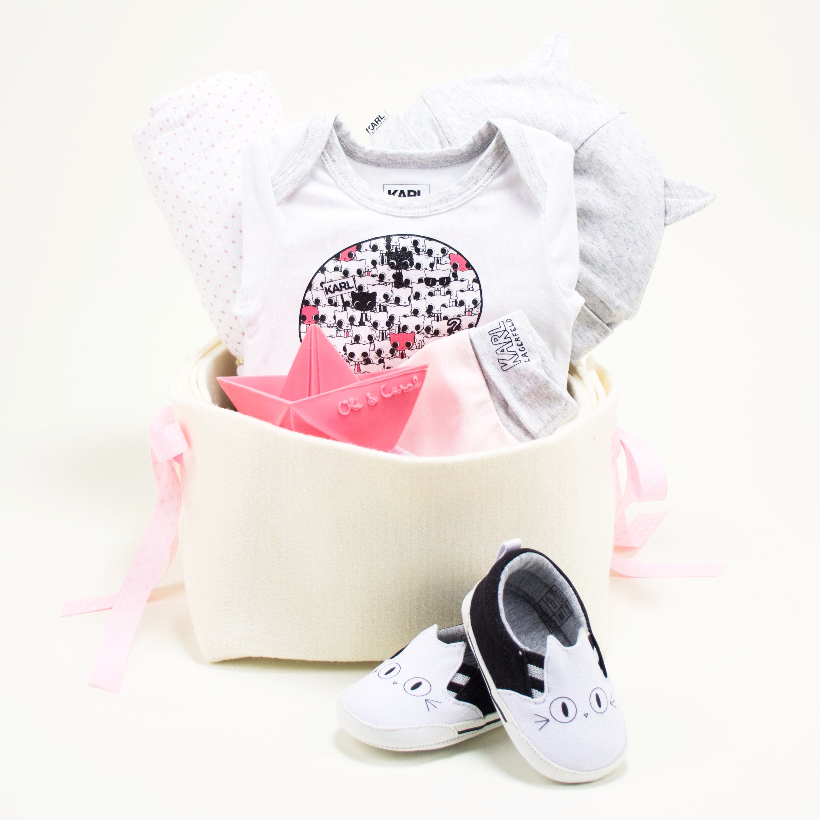 Karl Lagerfeld Kids Baby Choupette Luxury Gift Basket at Bonjour Baby Baskets