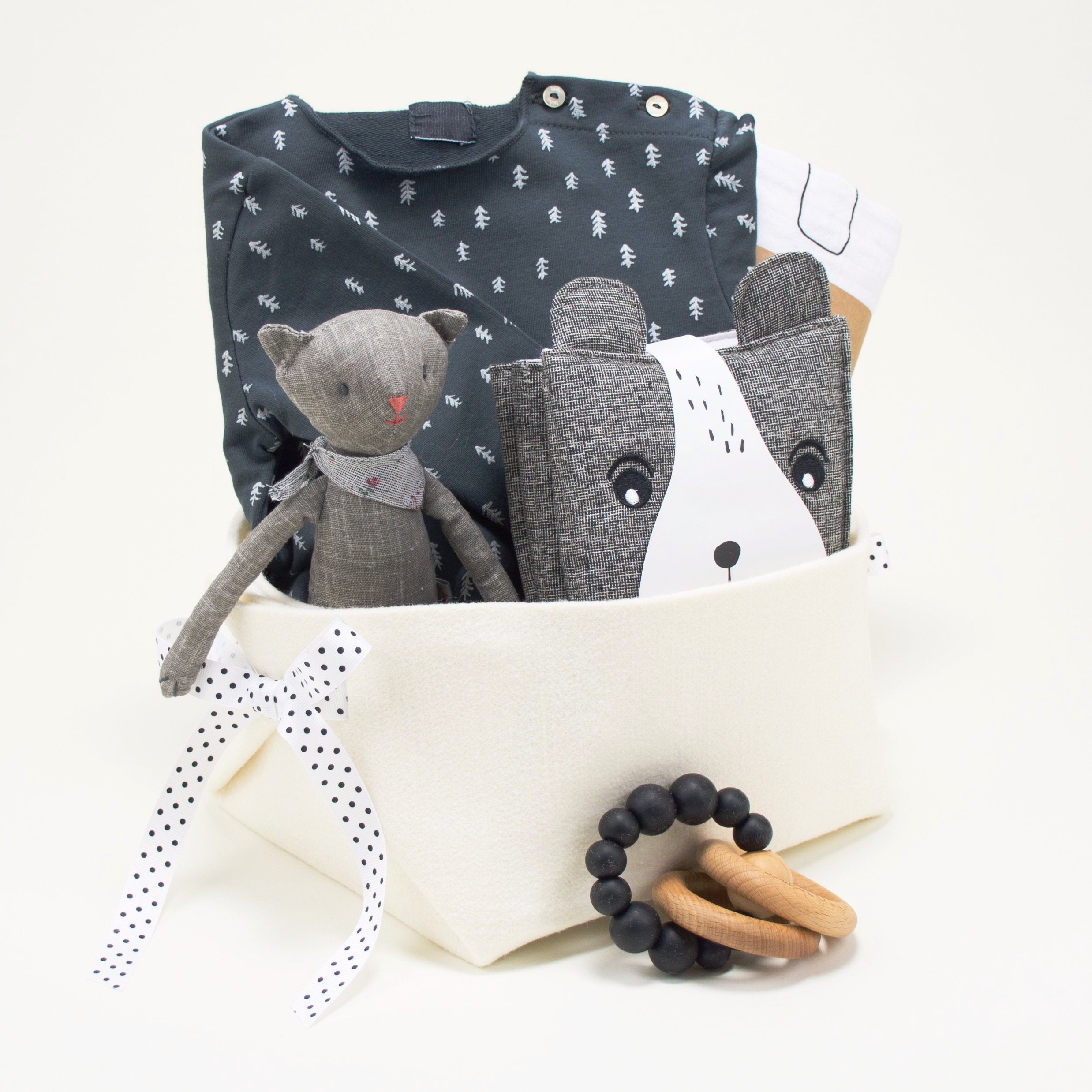 Buho Barcelona Unique Baby Gift Basket at Bonjour Baby Baskets
