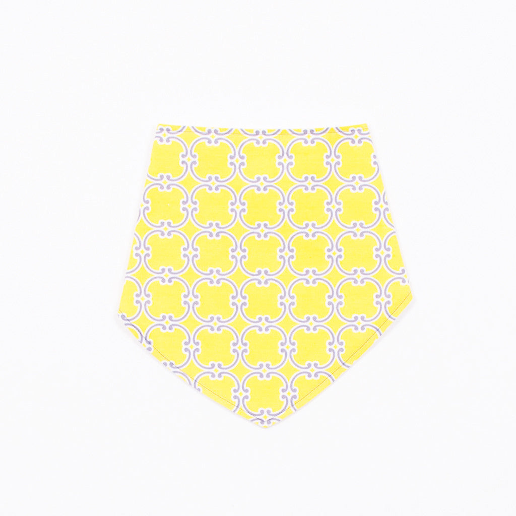 Bib Bandana - Yellow and Grey