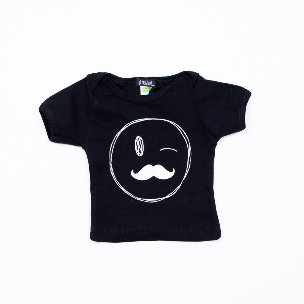 Tee-Shirt with laps -  Moon Face with Moustache