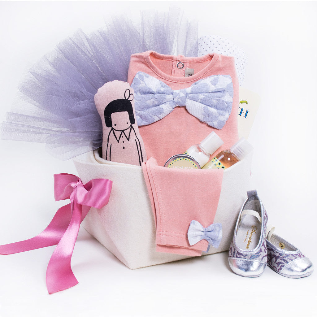 Hucklebones inspired luxury Baby Girl Gift Basket