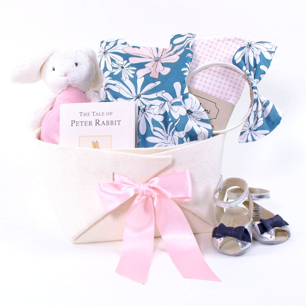 One of a Kind Baby Girl Gift Basket by Bonjour Baby Baskets