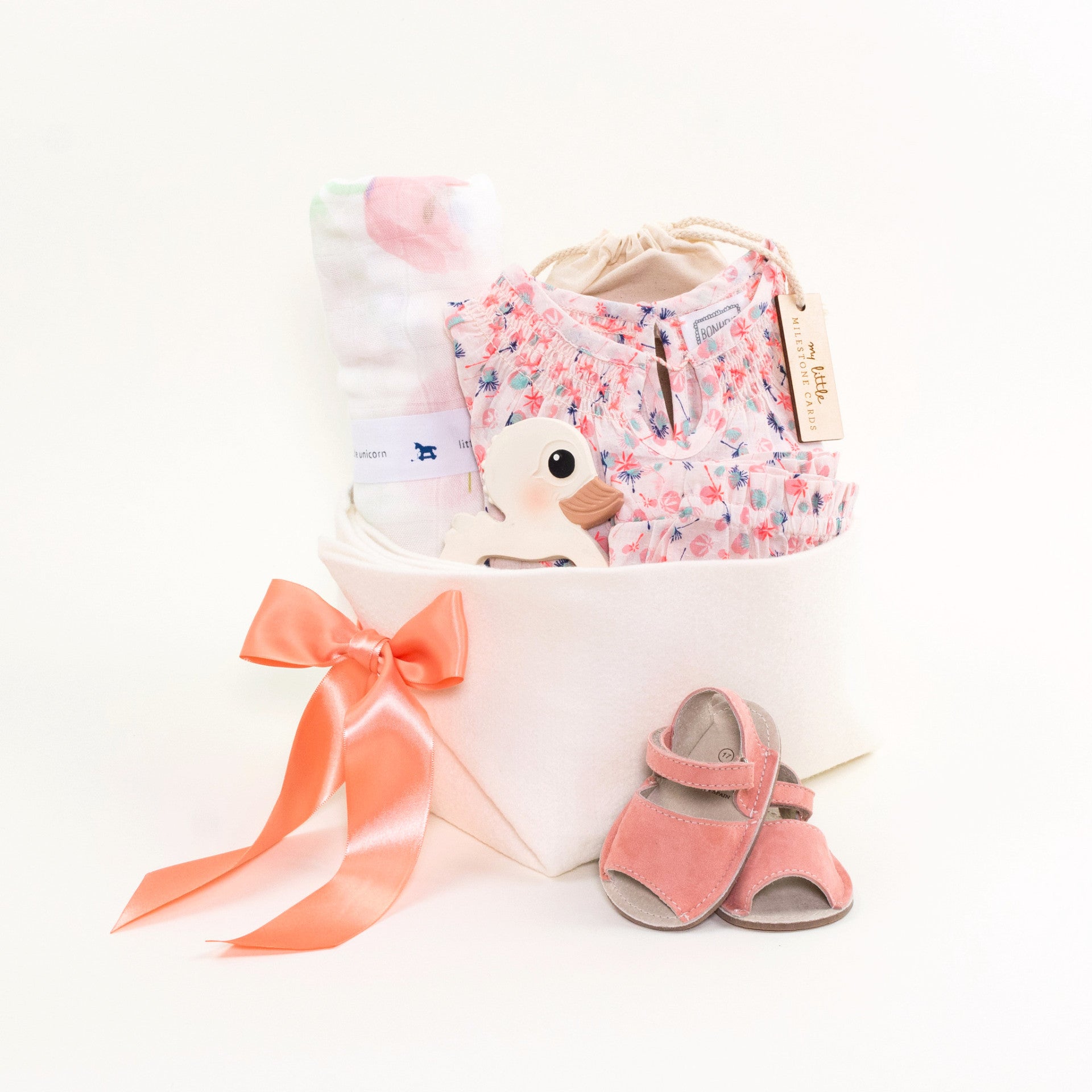 Luxury Baby Girl Gift Basket by Bonjour Baby Baskets