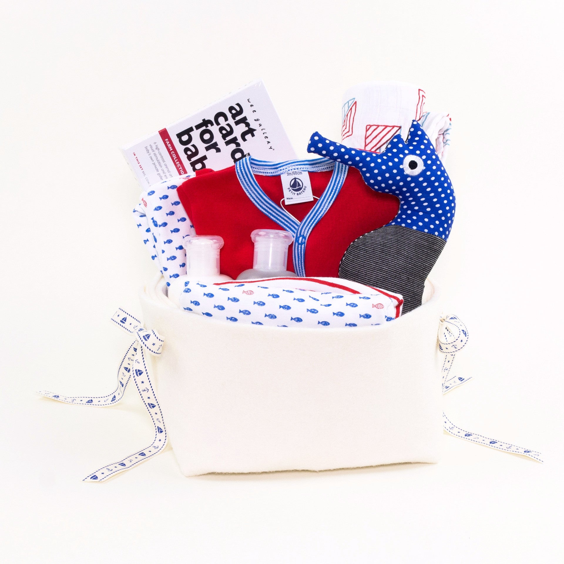 Petit Bateau Luxury Baby Gift Basket at Bonjour Baby Baskets