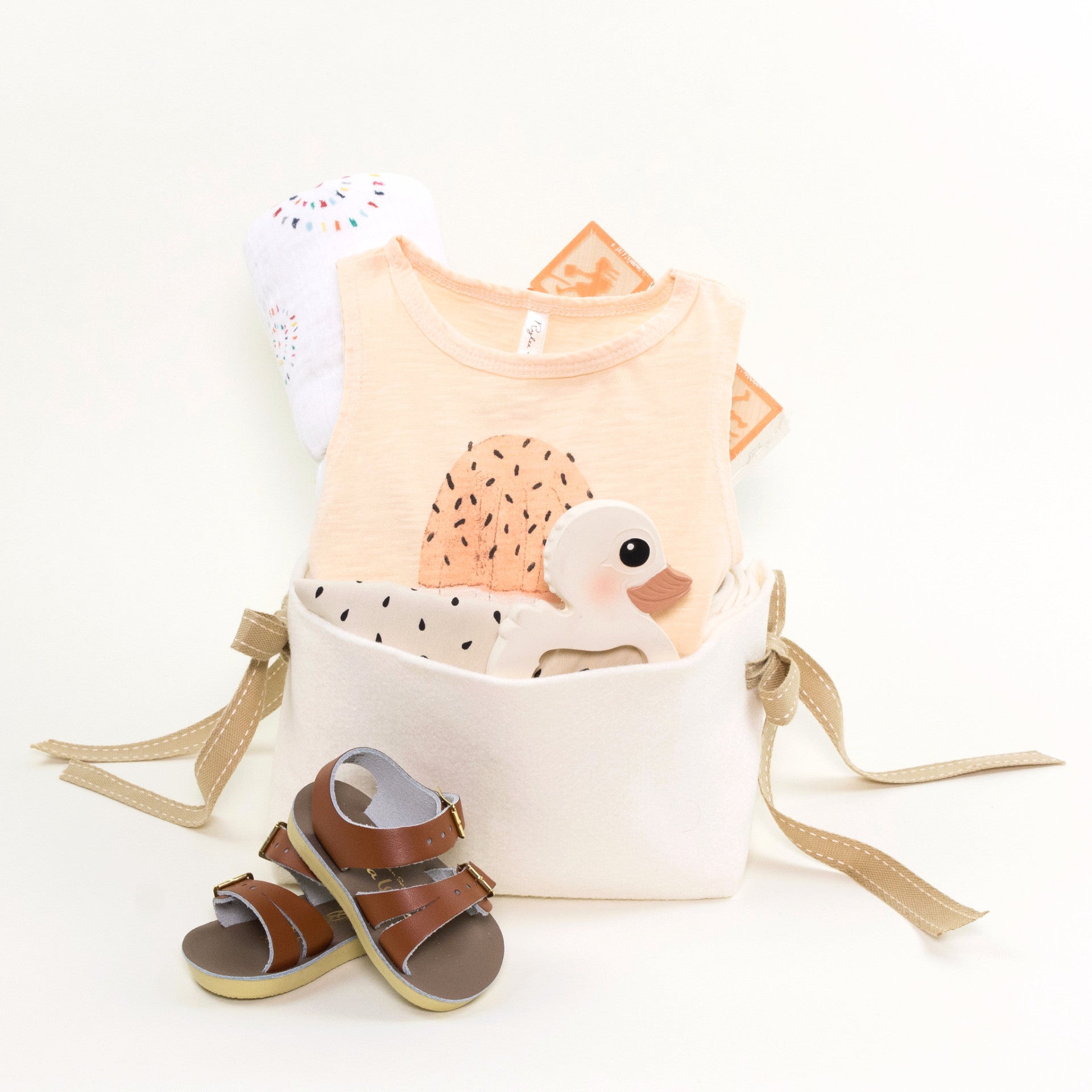 Luxury Baby Gift Basket featuring Rylee and Cru at Bonjour Baby Baskets