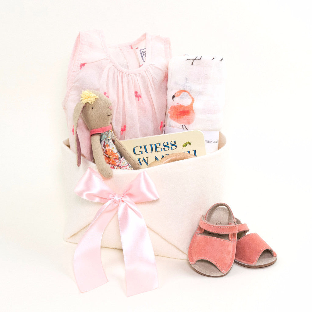 Luxury Baby Girl Gift Basket by Bonjour Baby Baskets