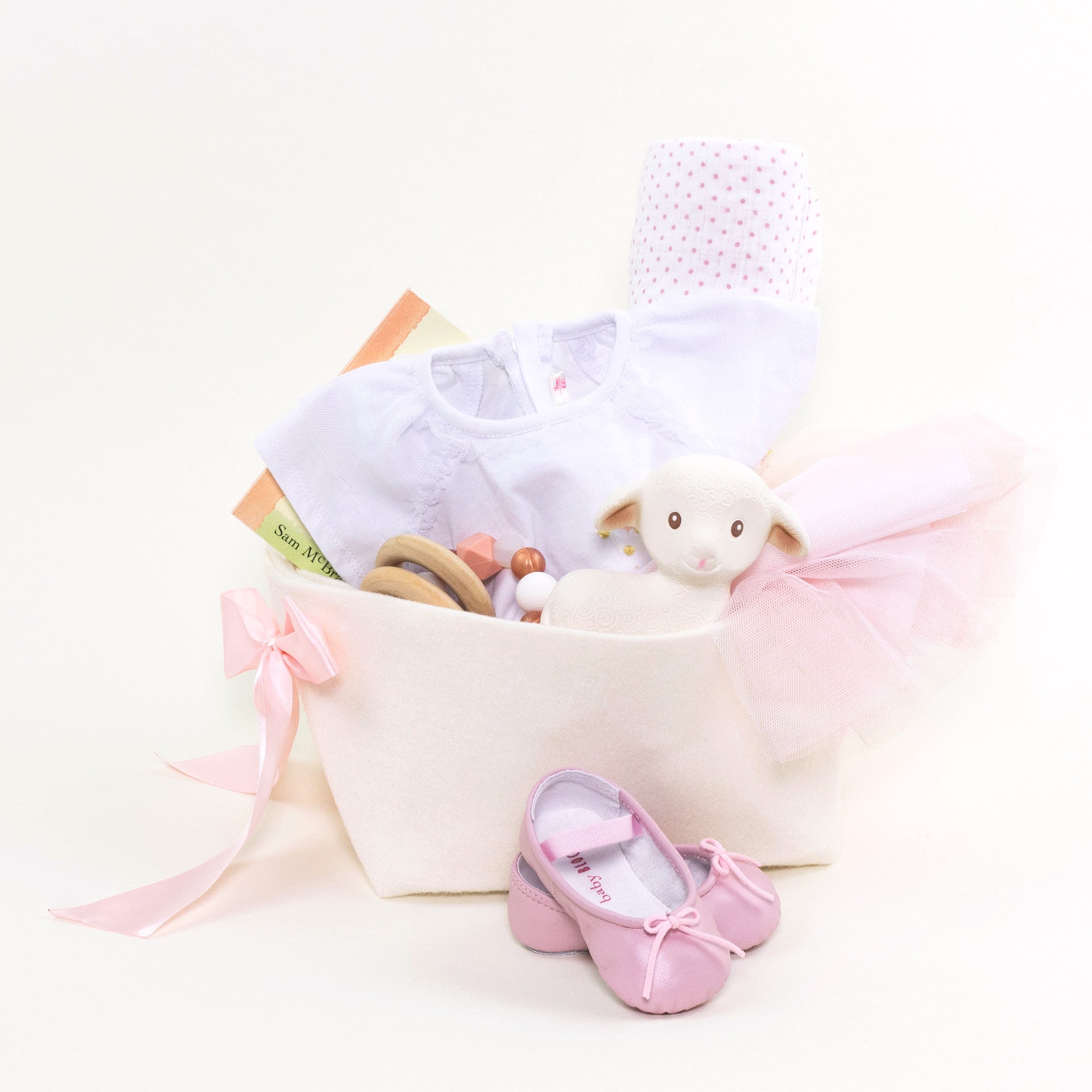 Luxury Baby Girl Gift Basket by Bonjour Baby Baskets