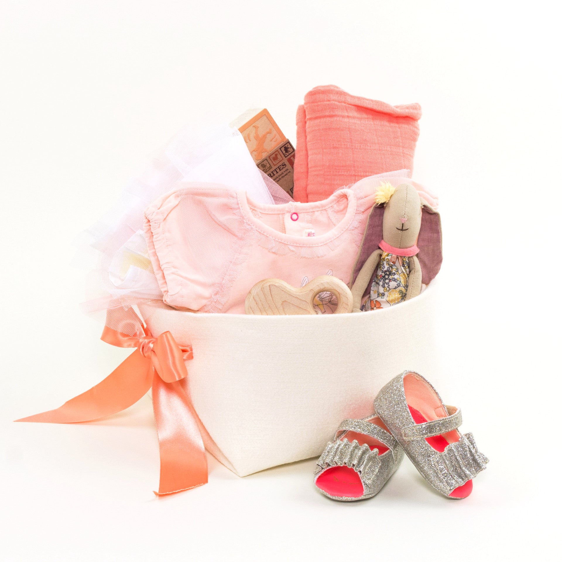 Luxury Baby Girl Gift Basket by Bonjour Baby Baskets