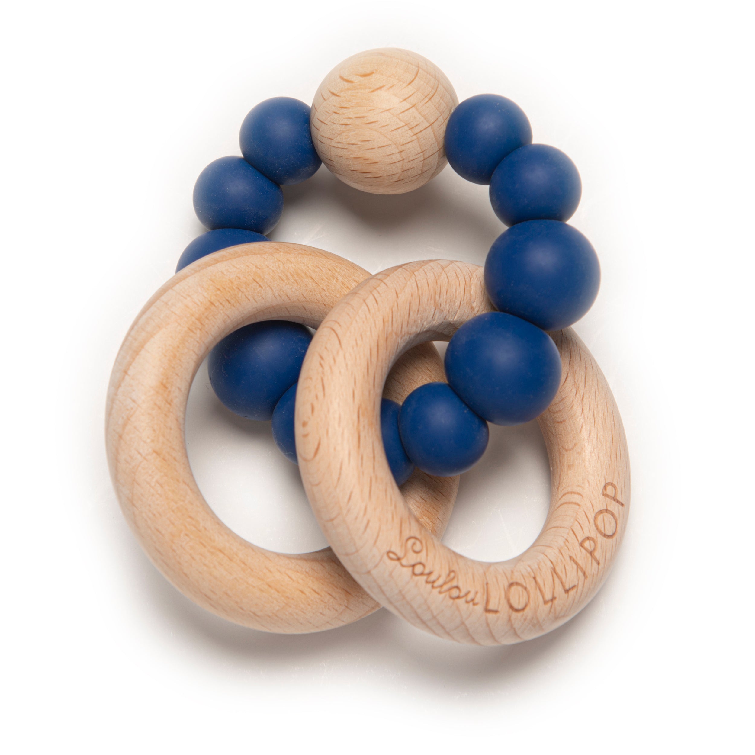 Natural Silicone and Wood Baby Teether