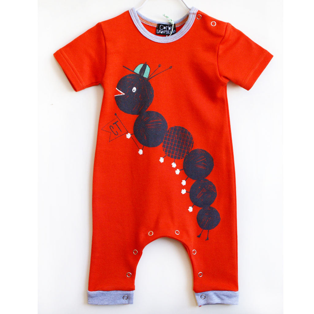 Caterpillar Cotton Romper