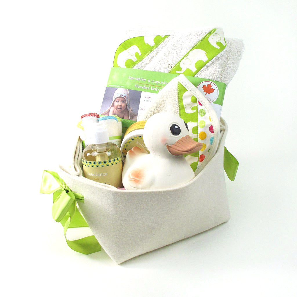 Natural and organic Baby Gift Basket perfect for Bath Time