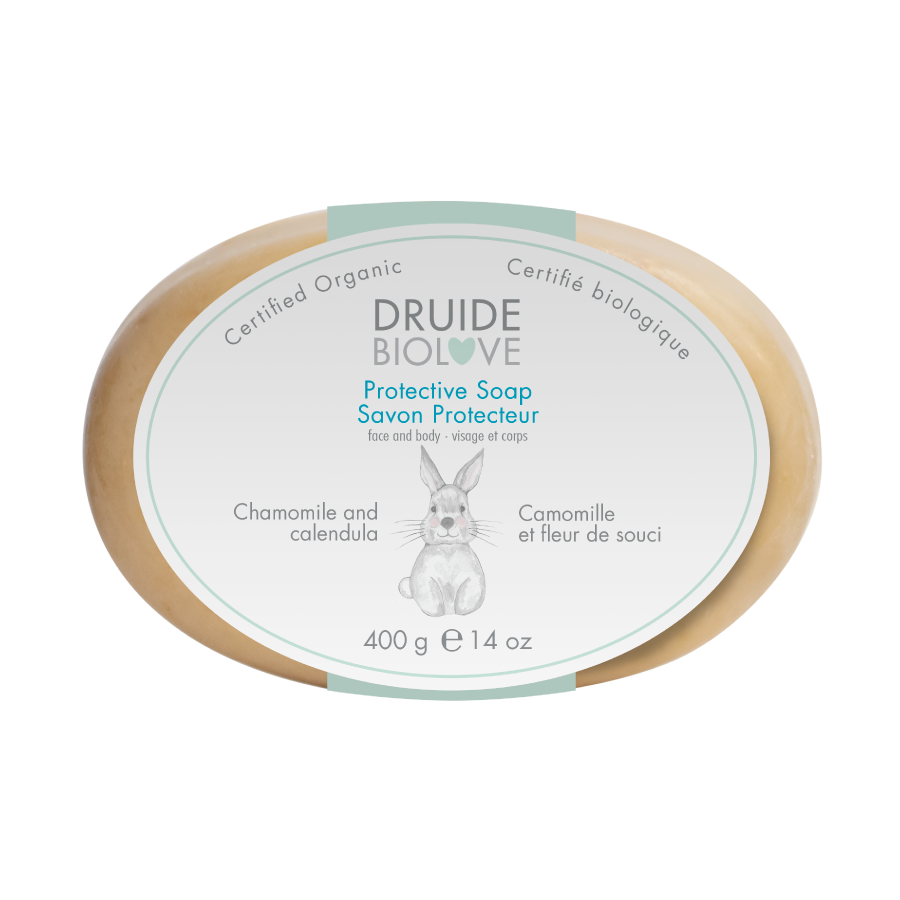 Druide Organic Soap Bar with Chamomile and Calendula at Bonjour Baby Baskets