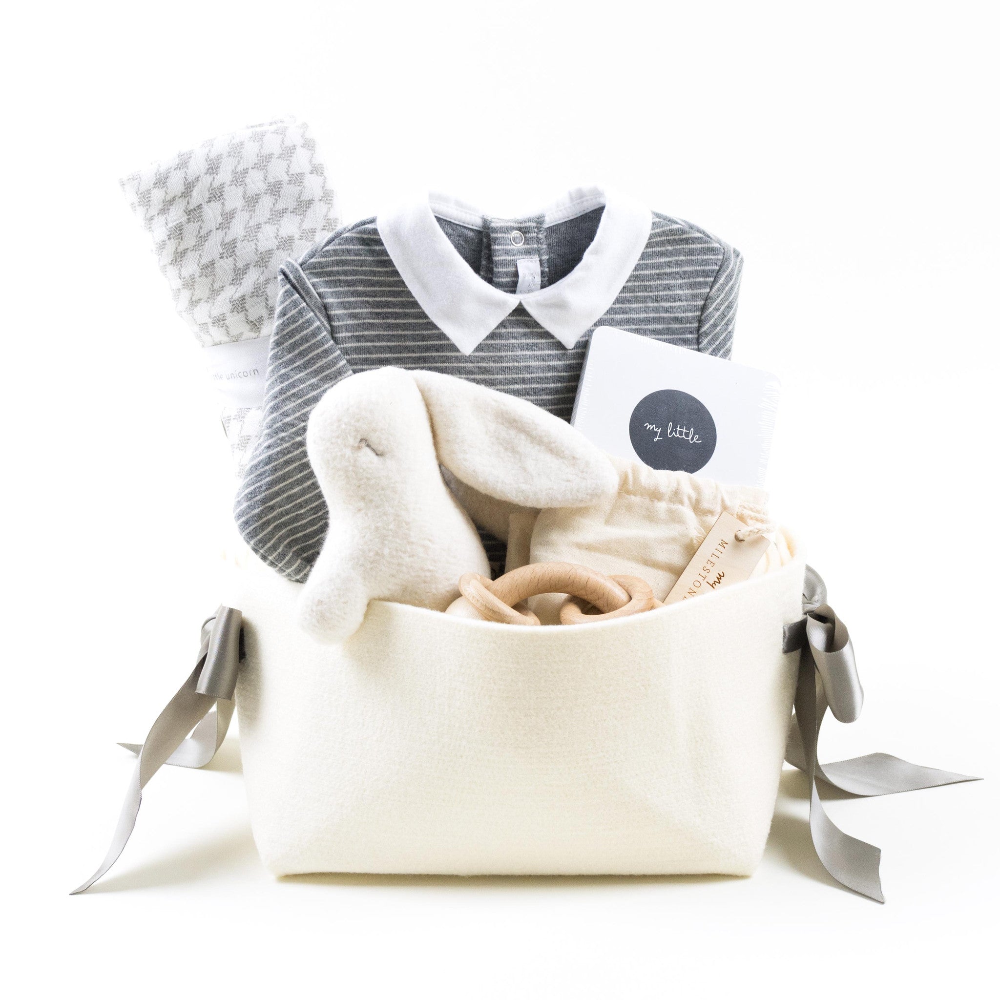 Luxury Welcome Home Baby Gift Basket by Bonjour Baby Baskets