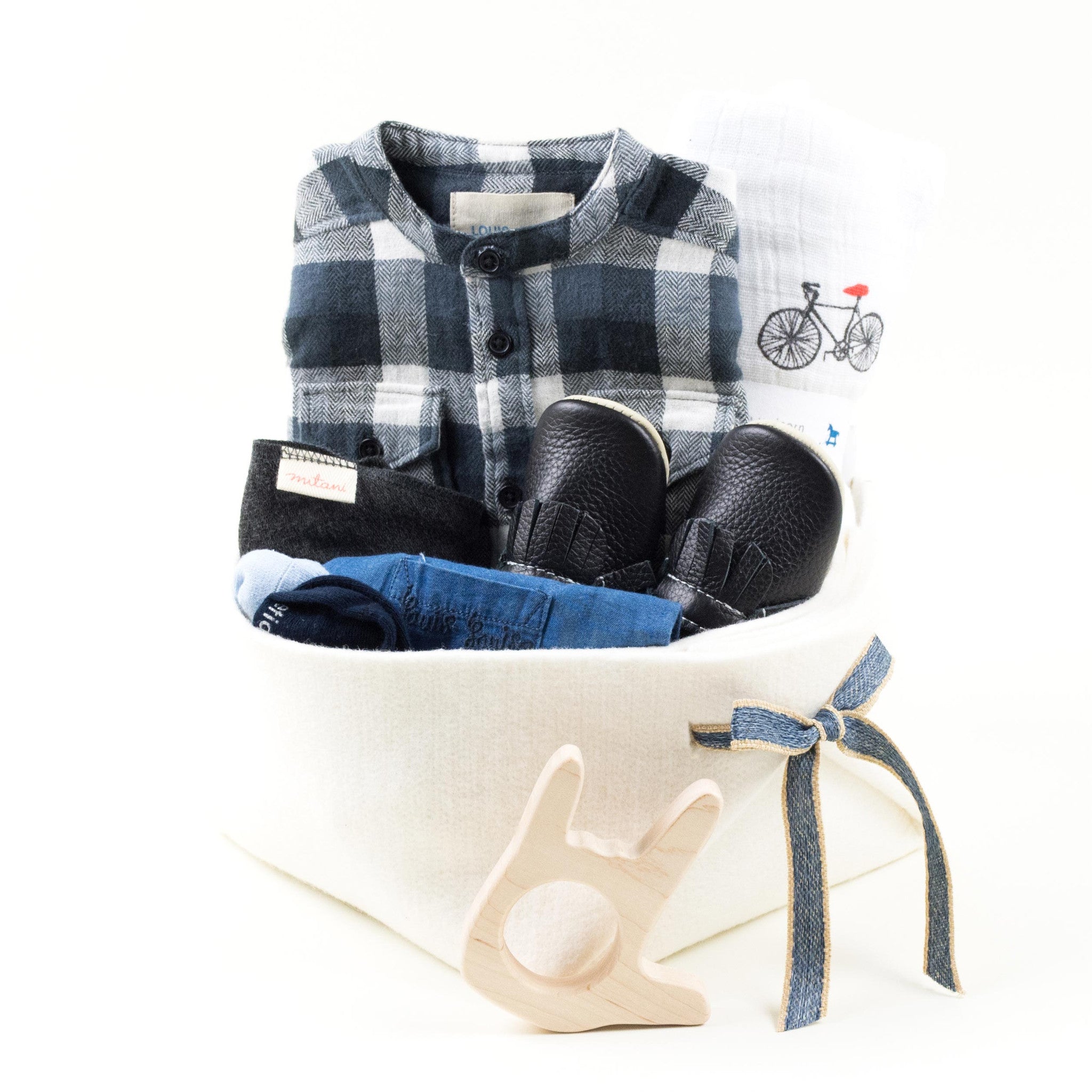 Luxury Baby Boy Gift Basket by Bonjour Baby Baskets
