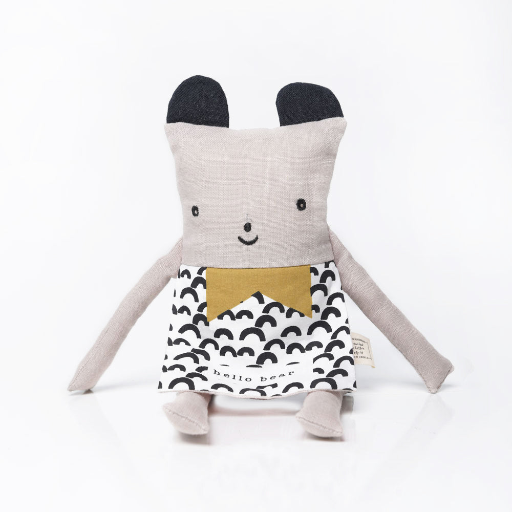 Wee Gallery Organic Flippy Bear at Bonjour Baby Baskets, great addition to our BYOB (Build Your Own Basket)