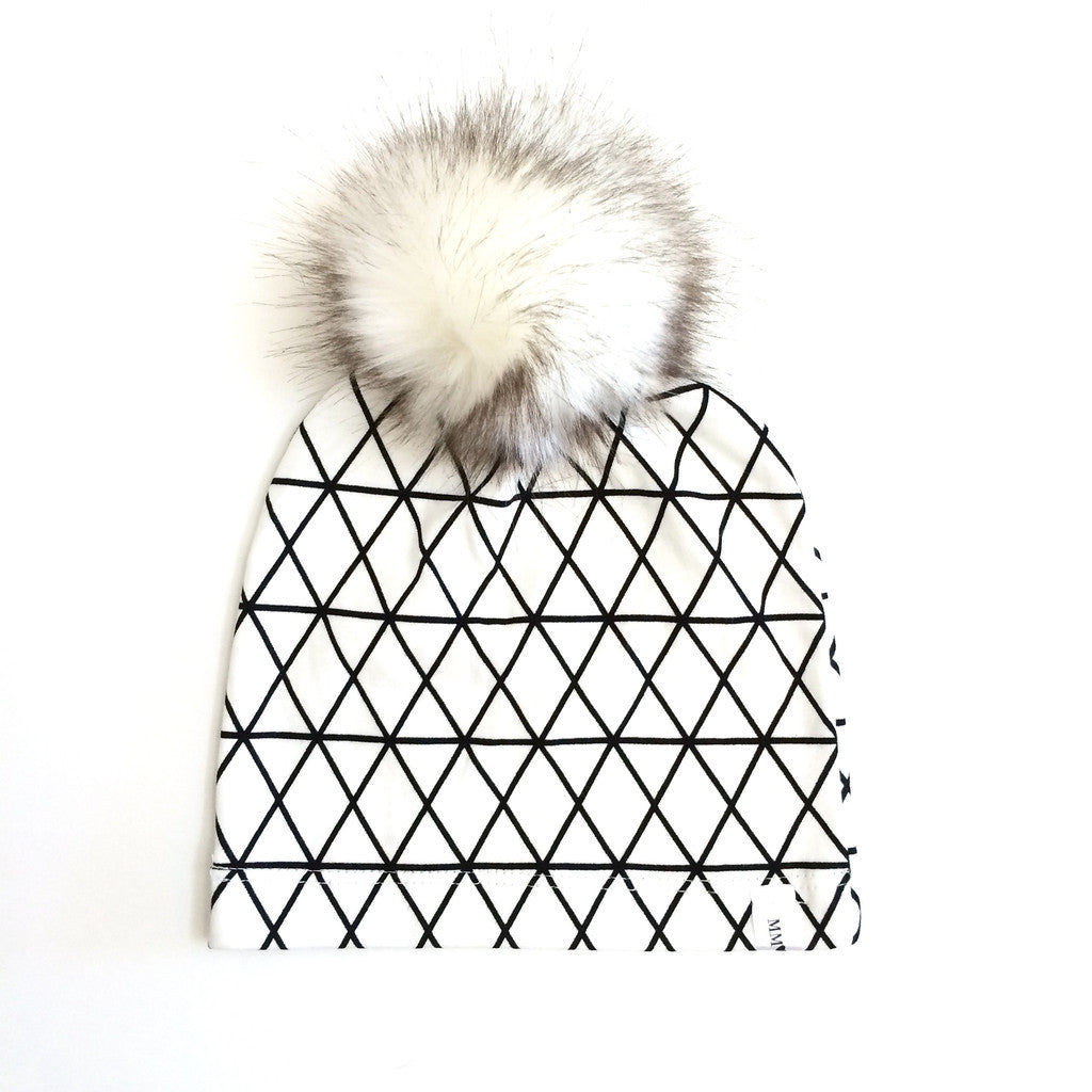 Baby Beanie with Pompon by My Mila at Bonjour Baby Baskets