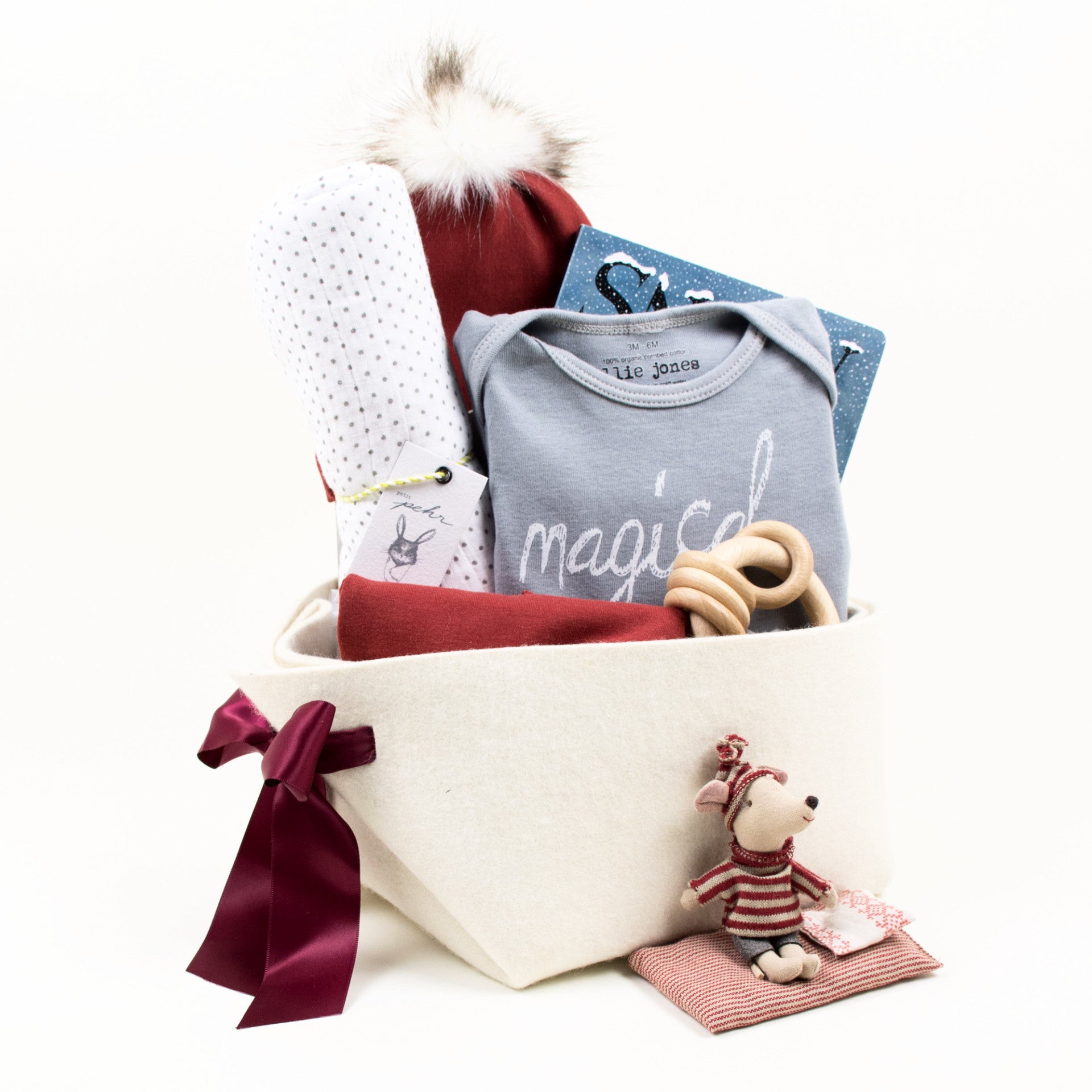 Neutral Luxury Baby Gift Basket 