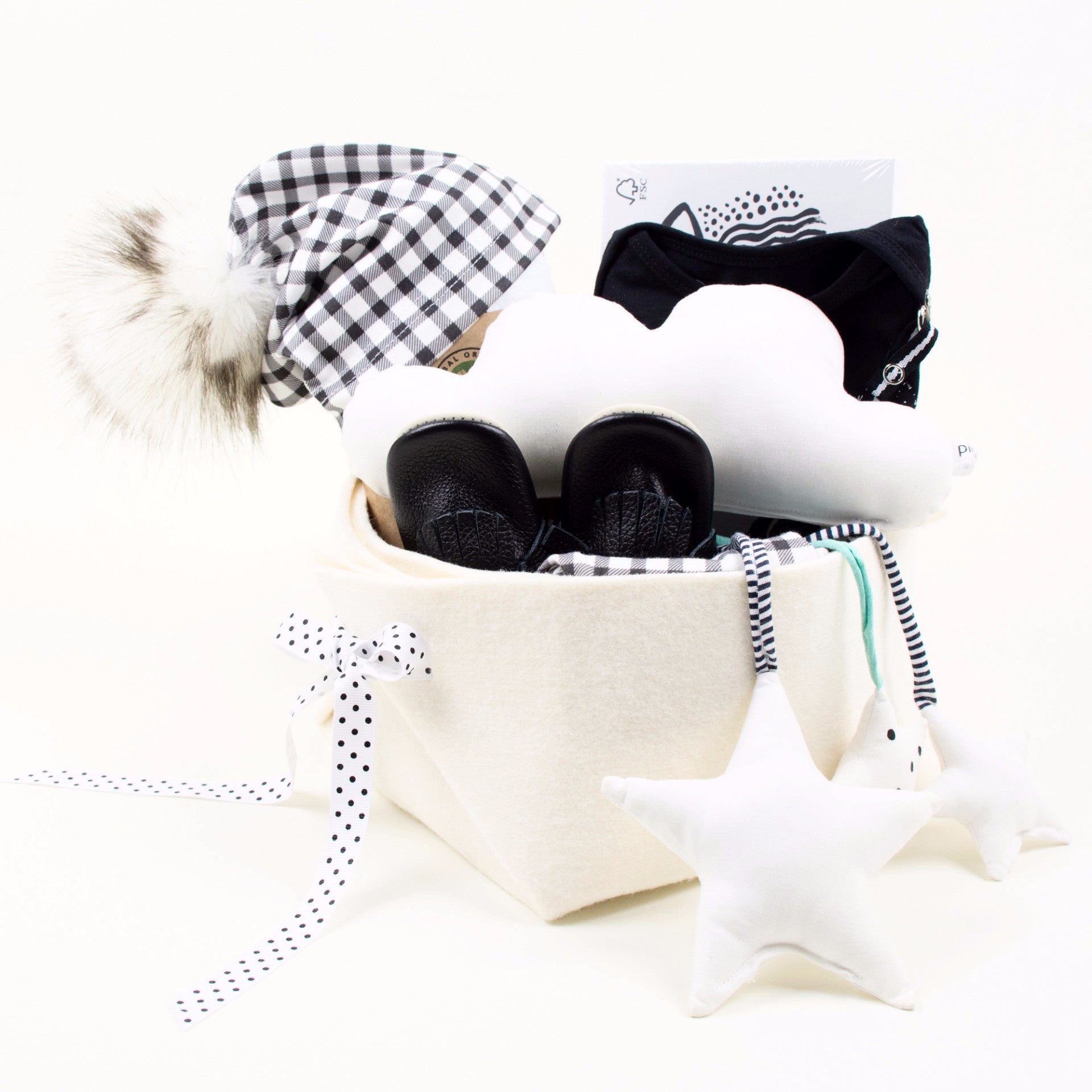 Cool Baby Gift Basket Monochrome at Bonjour Baby Baskets