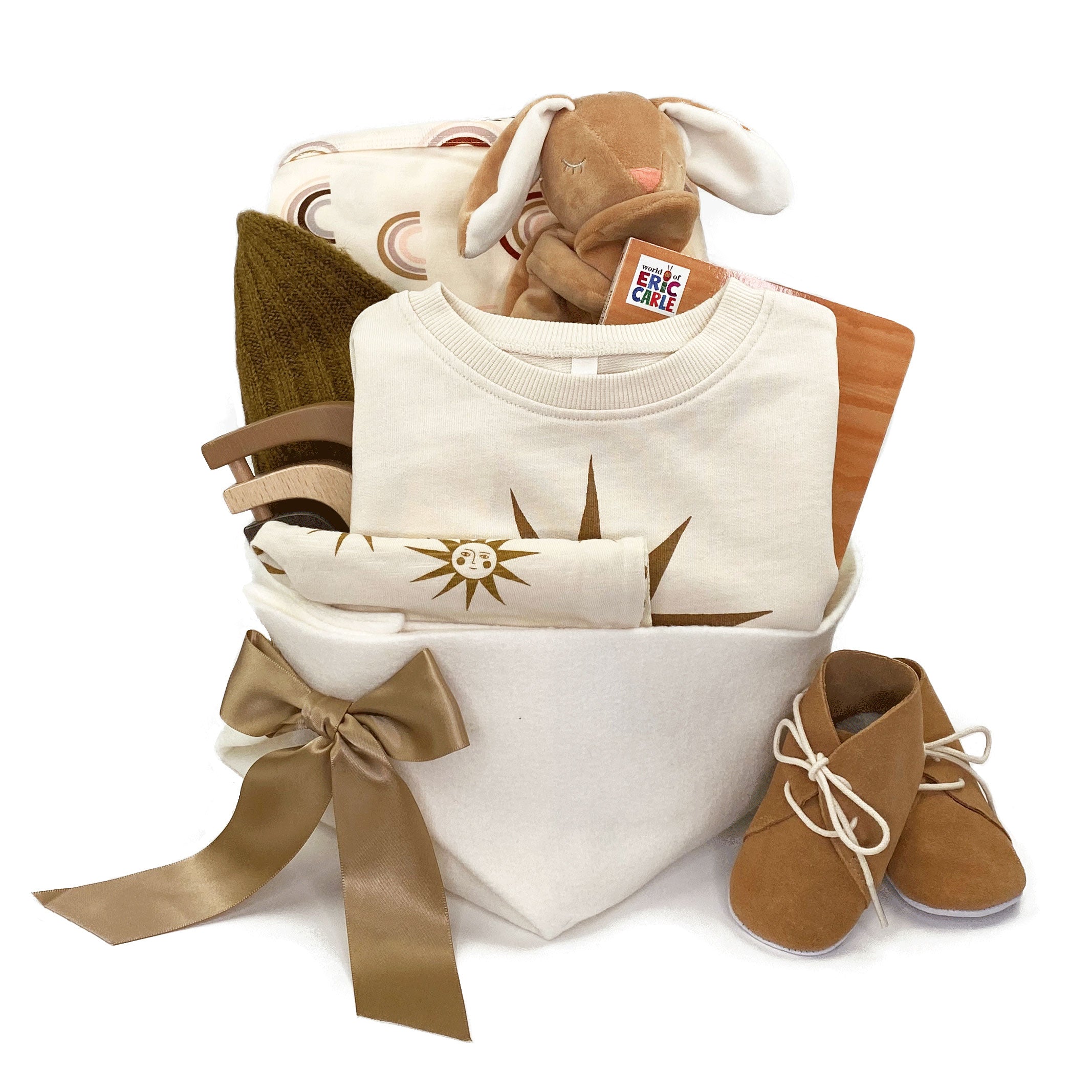 Luxury Baby Gift Basket featuring Rylee and Cru at Bonjour Baby Baskets