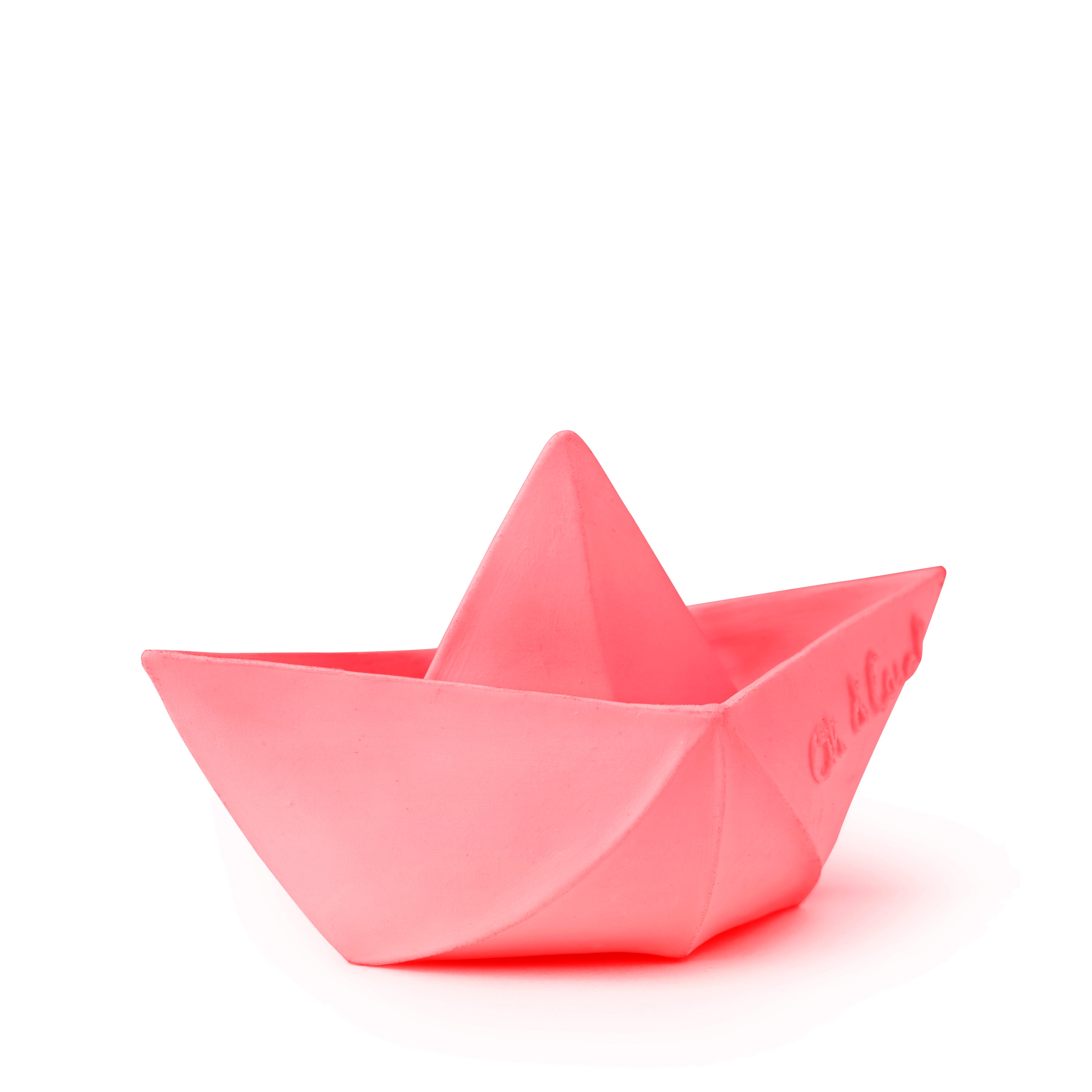 Oli and Carol Pink Origami Rubber Boat