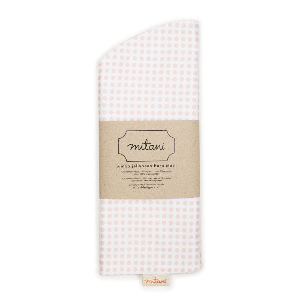 Organic Burp Cloth Pink Dots