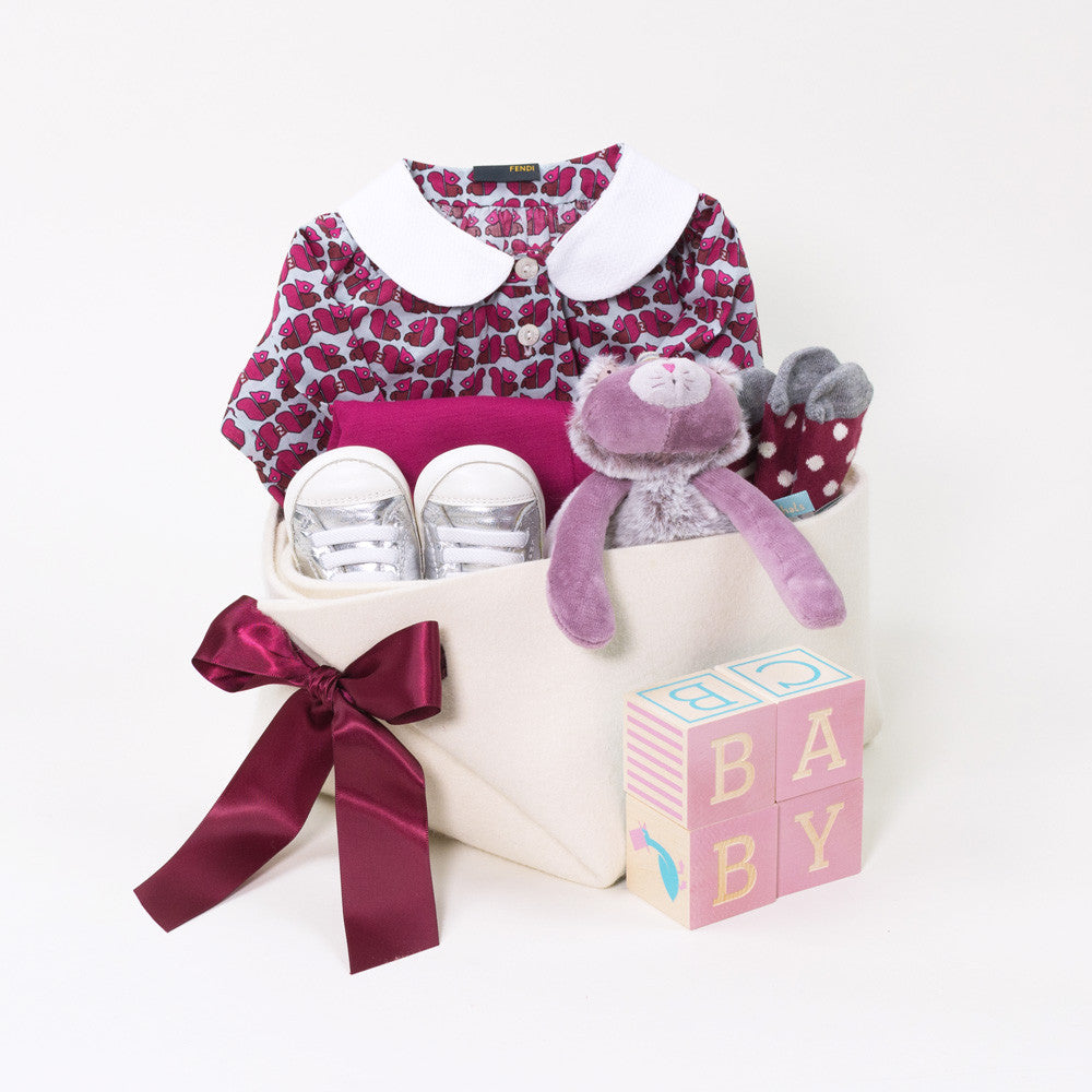 Luxury Baby Girl Gift Basket by Bonjour Baby Baskets