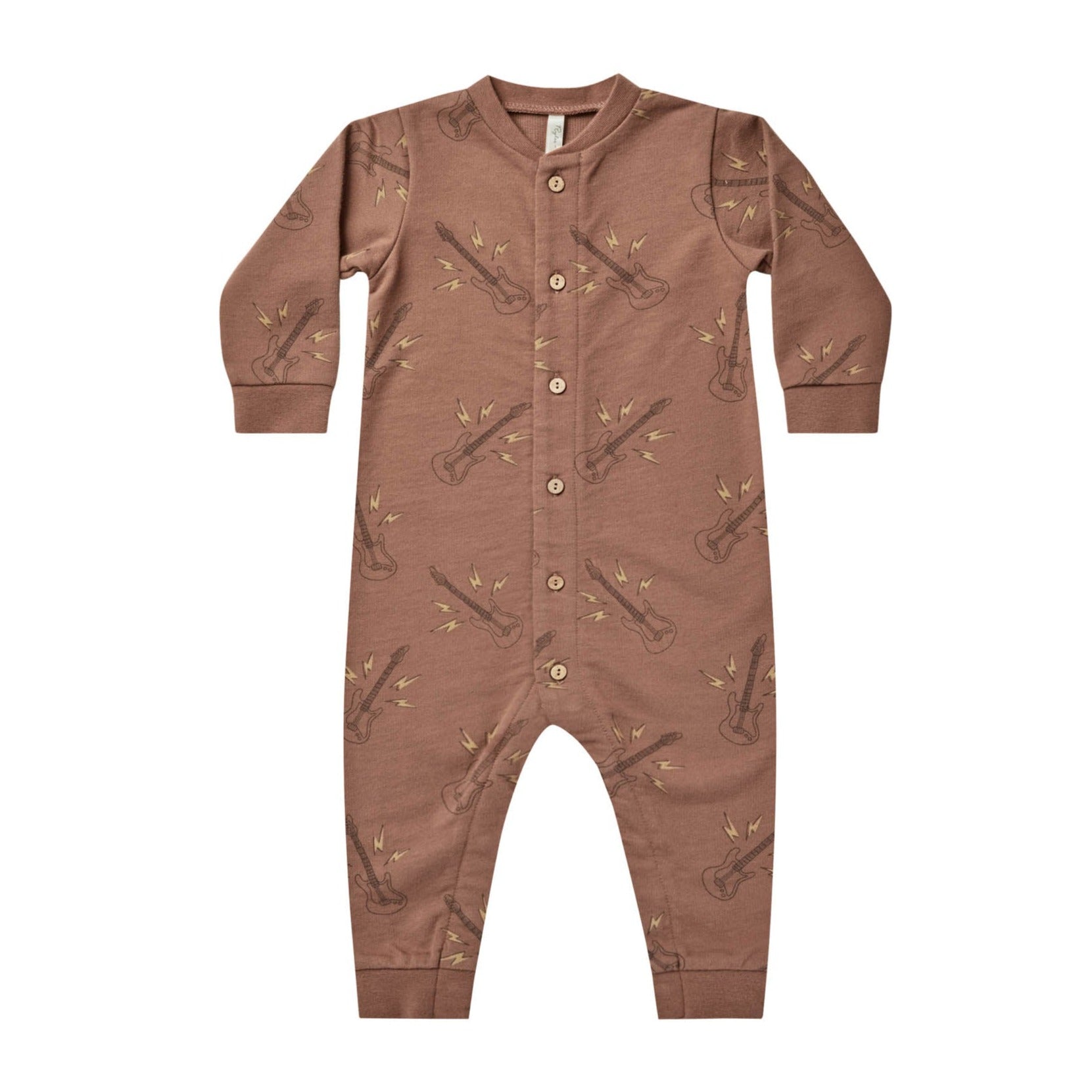 Rylee and Cru Guitars Baby Jumpsuit at Bonjour Baby Baskets