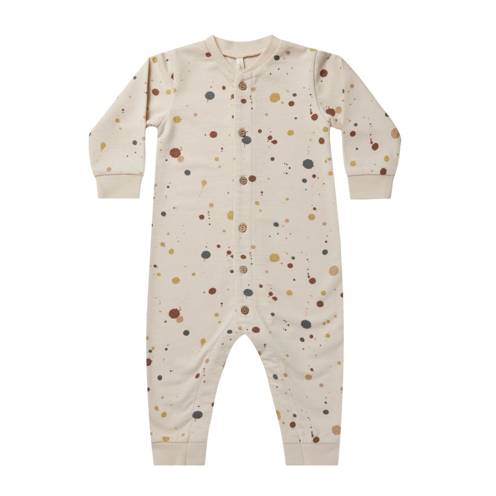 Rylee and Cru baby jumpsuit with splatter print at Bonjour Baby Baskets